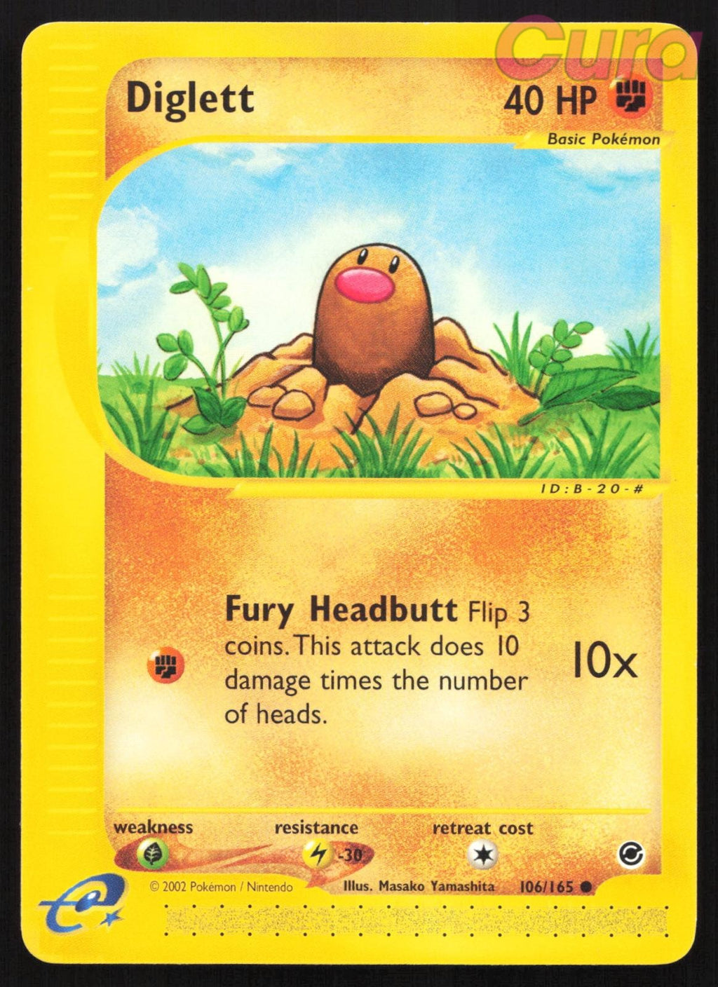 106/165 Diglett - Common - Expedition Base Set LP