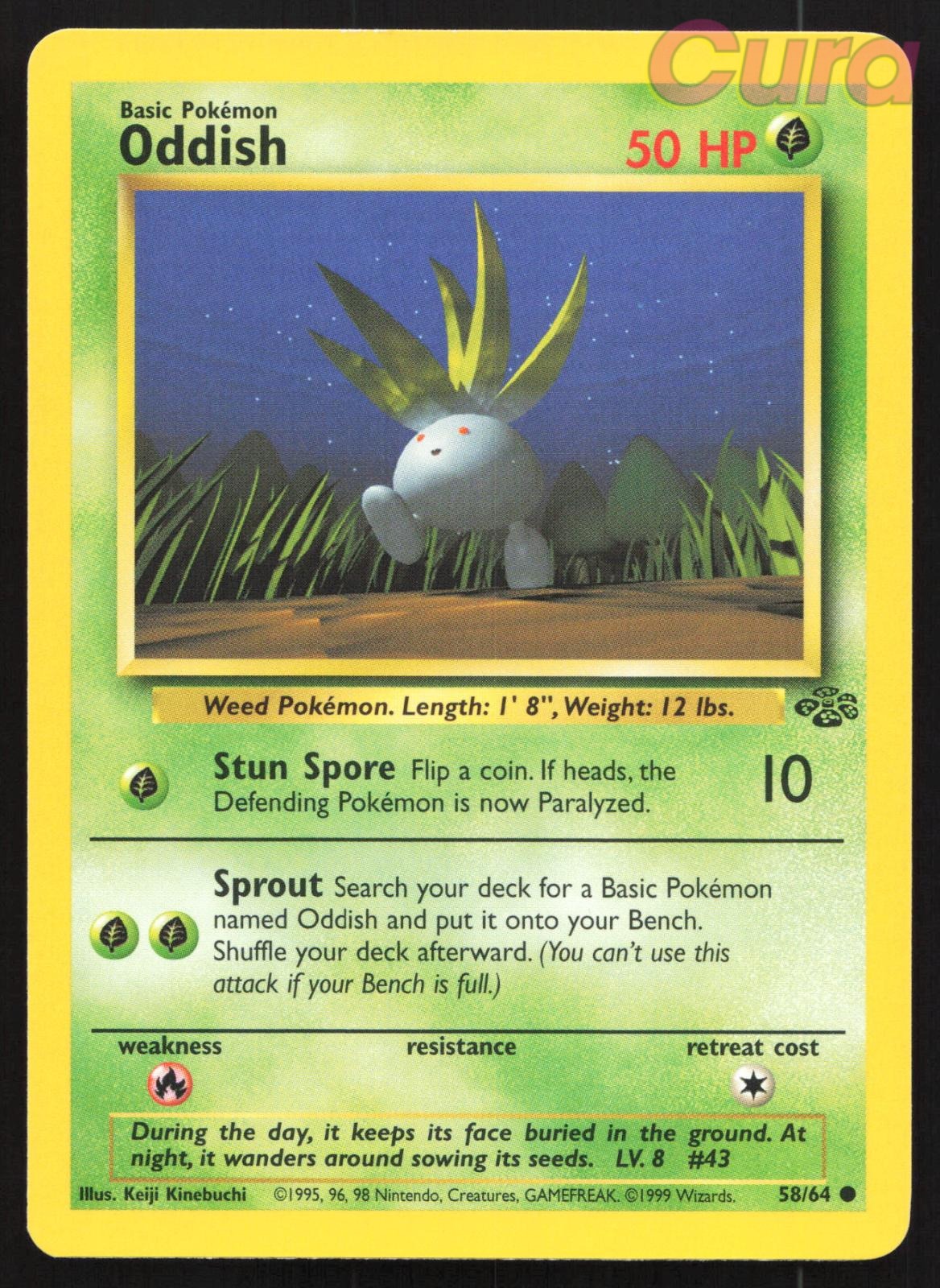 58/64 Oddish Unlimited - Common - Jungle NM