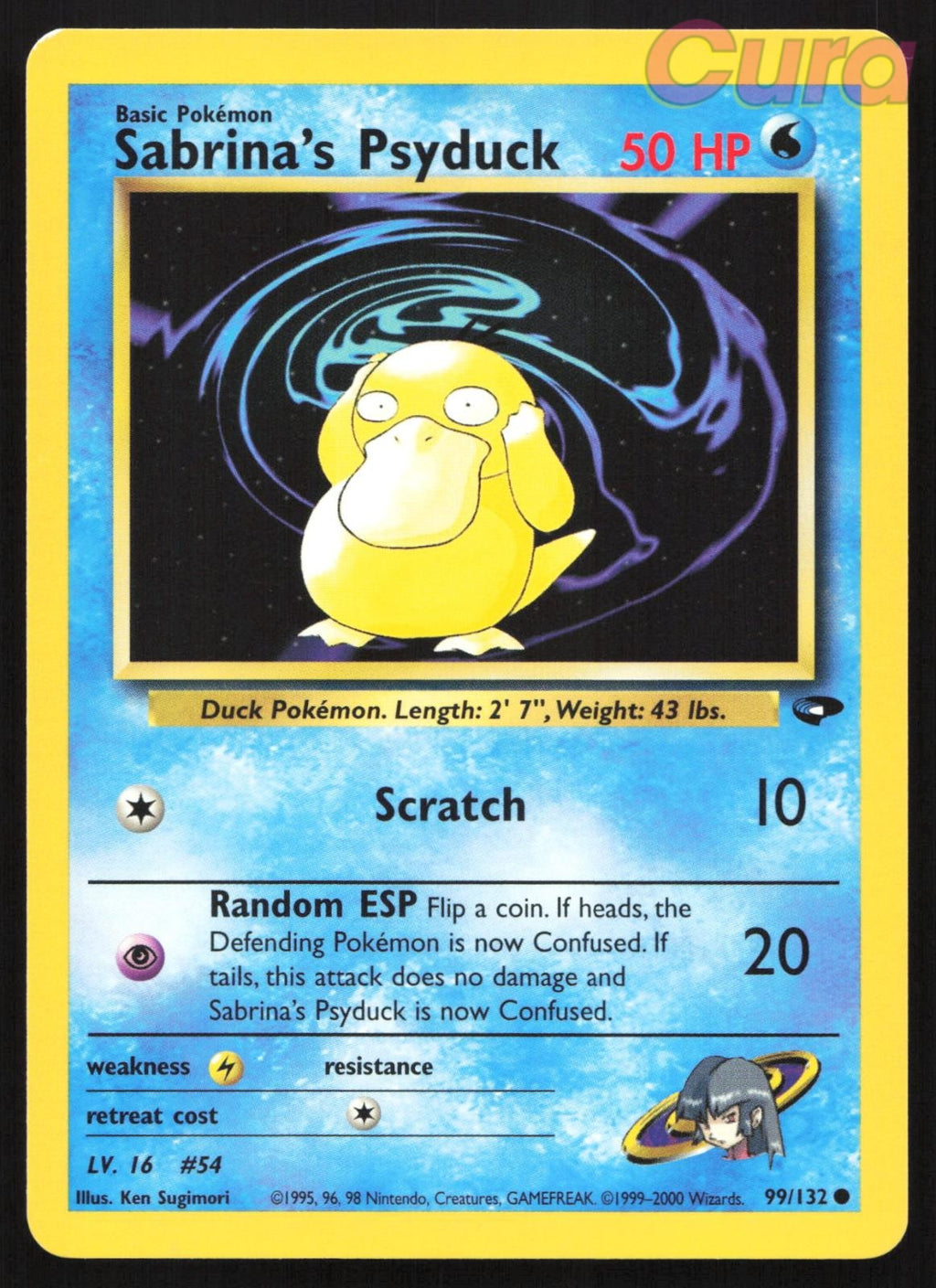 99/132 Sabrina's Psyduck Unlimited - Common - Gym Challenge LP