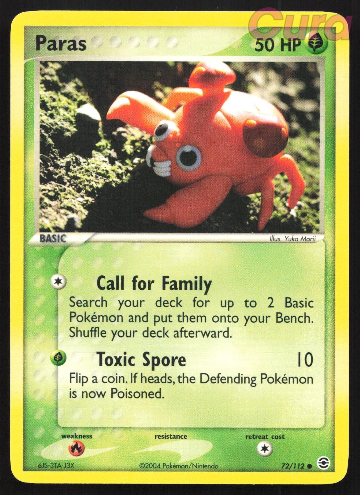 72/112 Paras - Common - FireRed & LeafGreen NM