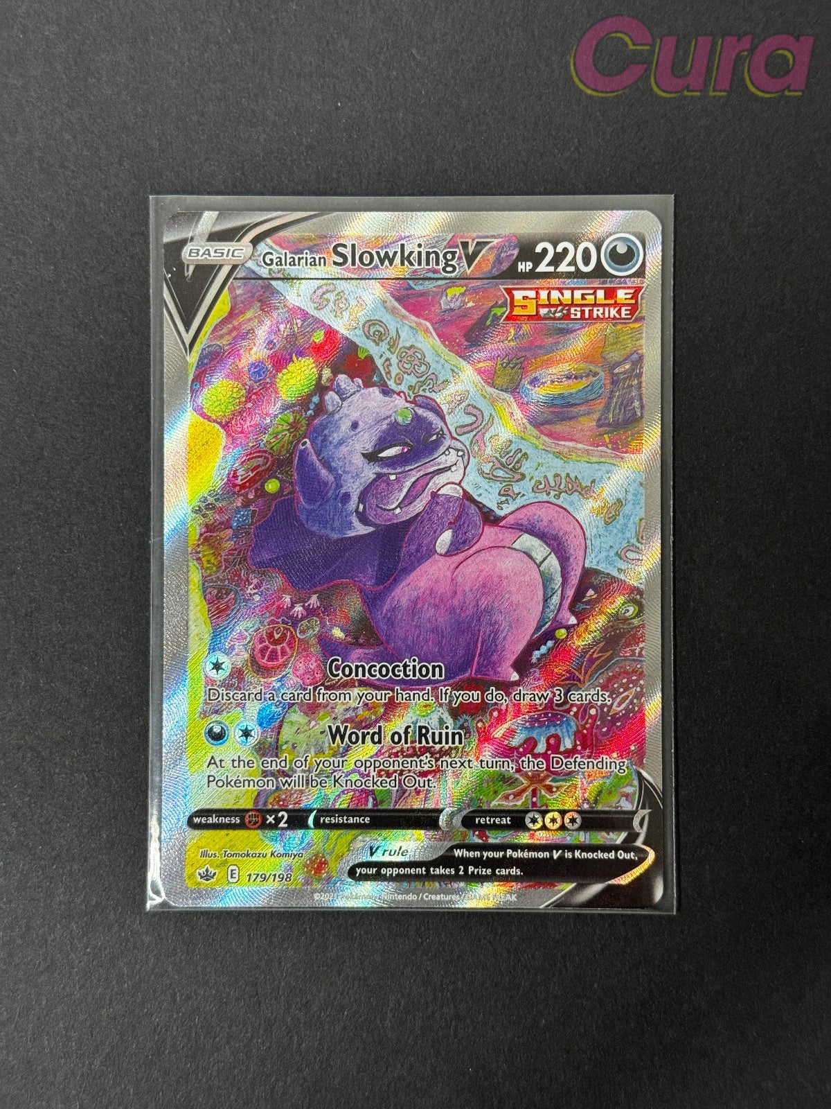 179 Galarian Slowking V Holo - Ultra Rare - Chilling Reign NM