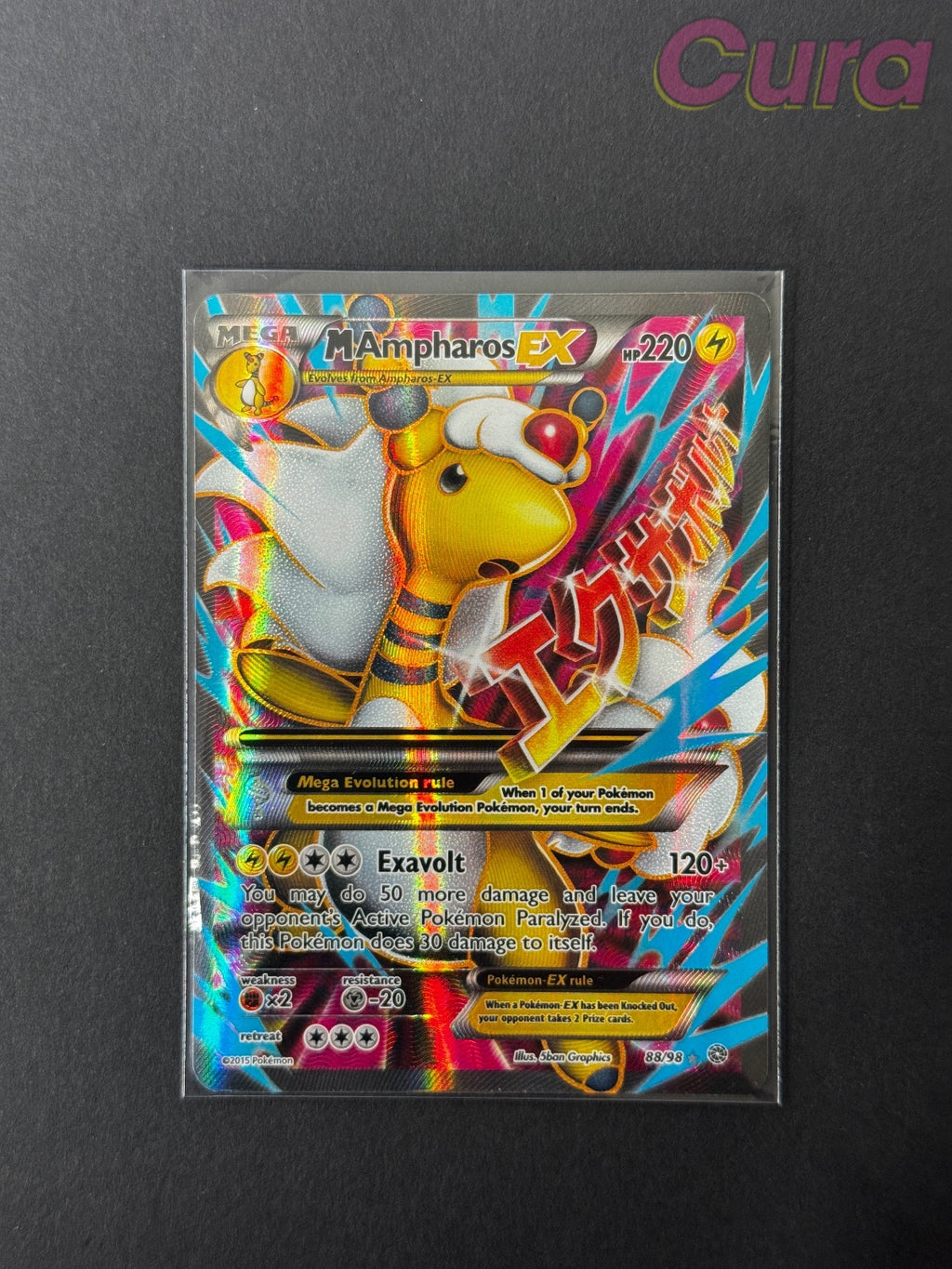 88 M Ampharos EX Holo - Ultra Rare - Ancient Origins LP