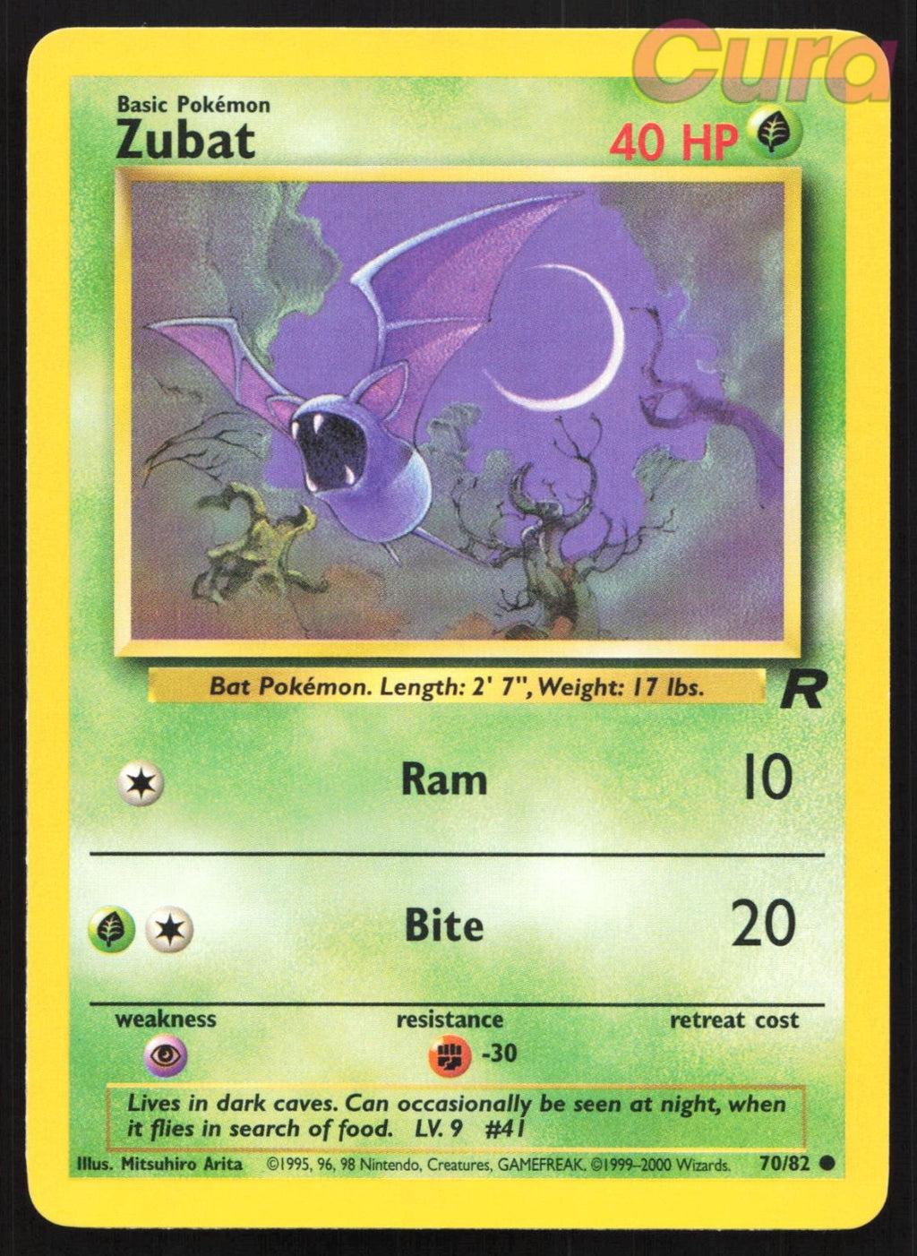 70/82 Zubat Unlimited - Common - Team Rocket LP