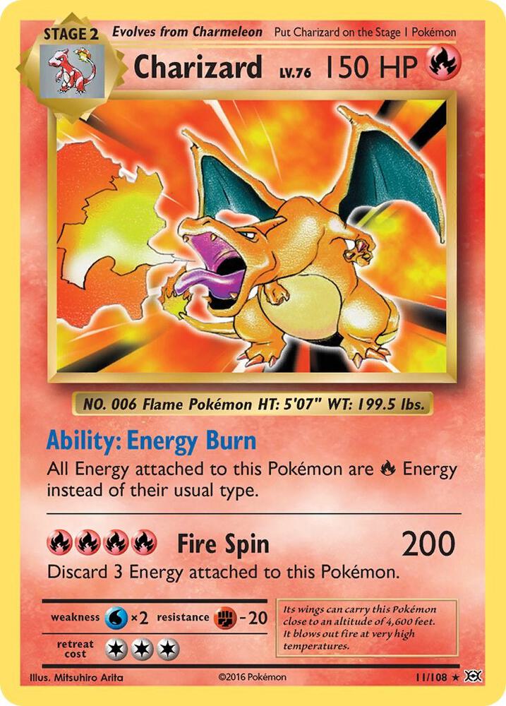11/108 Charizard - Rare Holo - Evolutions
