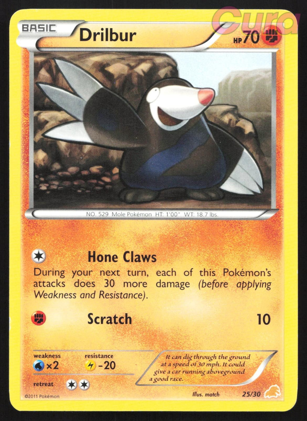 25/30 Drilbur (#25) - Common - BW Trainer Kit: Excadrill & Zoroark MP