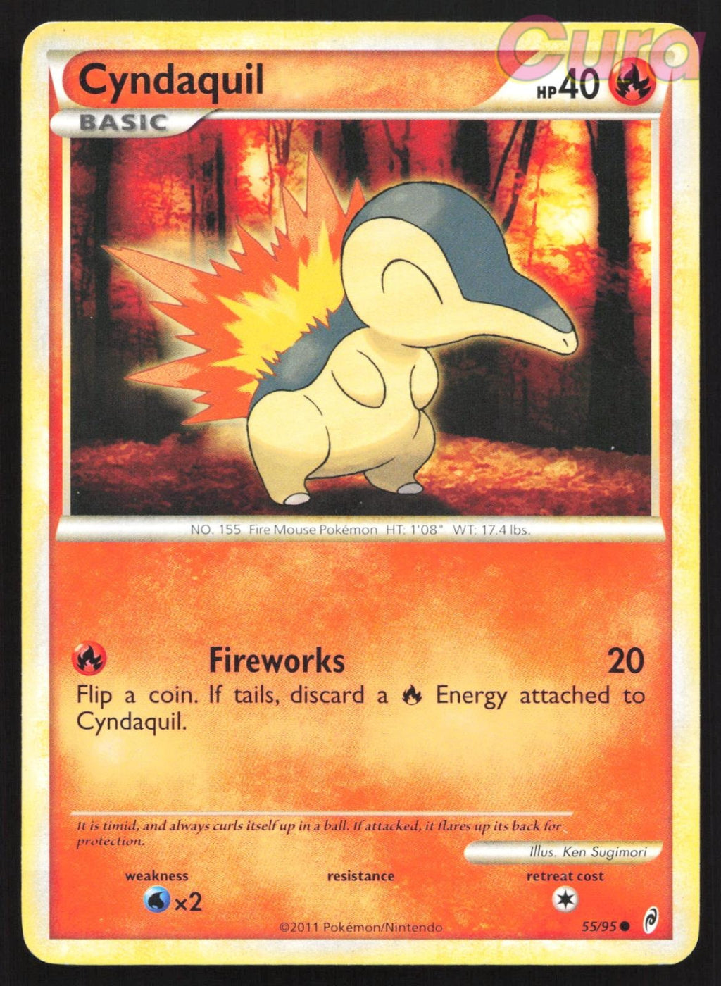 55/95 Cyndaquil - Common - Call of Legends LP