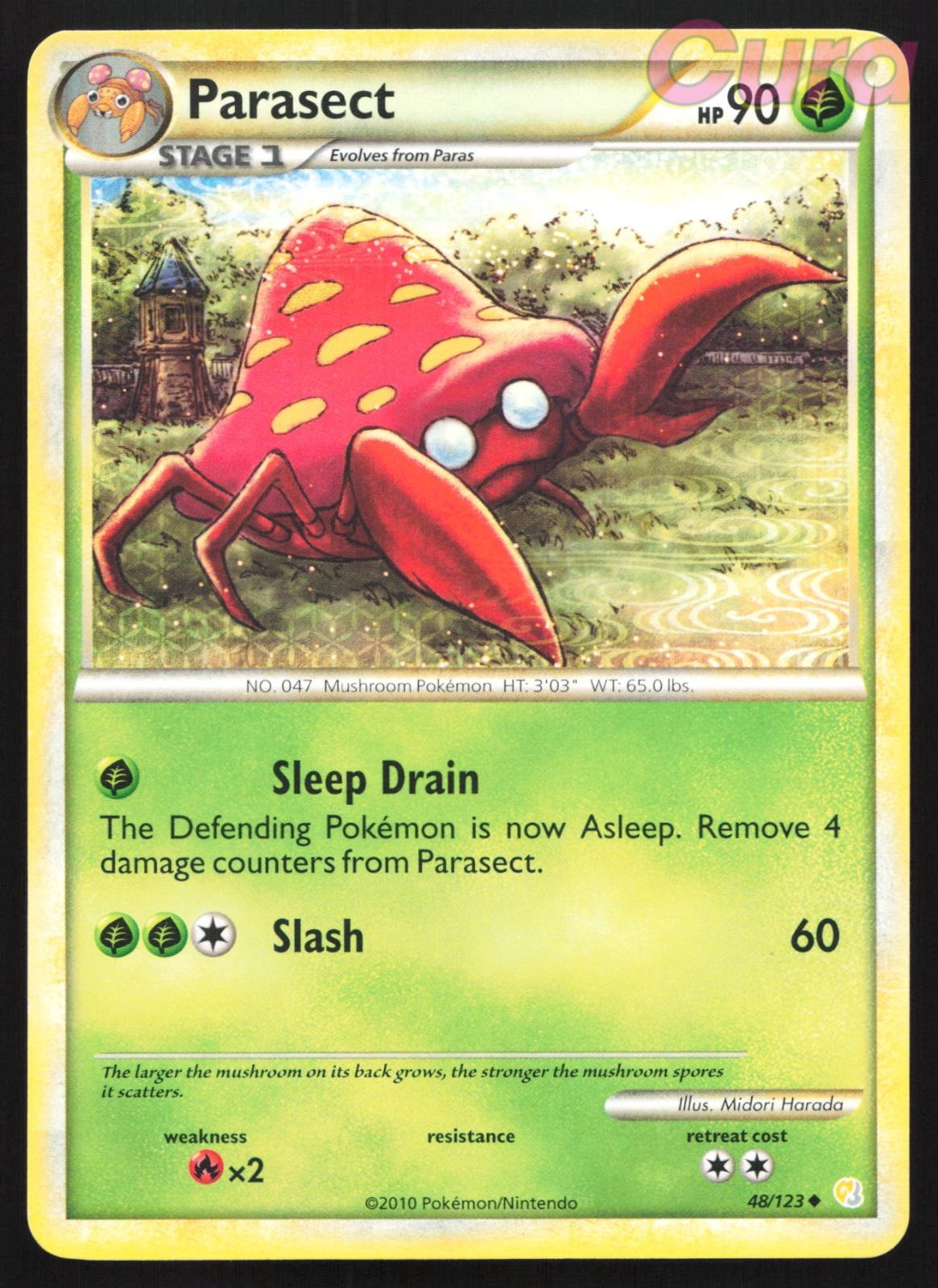 48/123 Parasect - Uncommon - HeartGold & SoulSilver LP