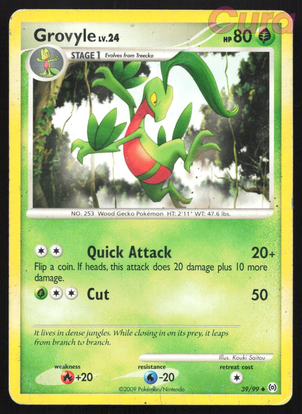 39/99 Grovyle - Uncommon - Arceus HP