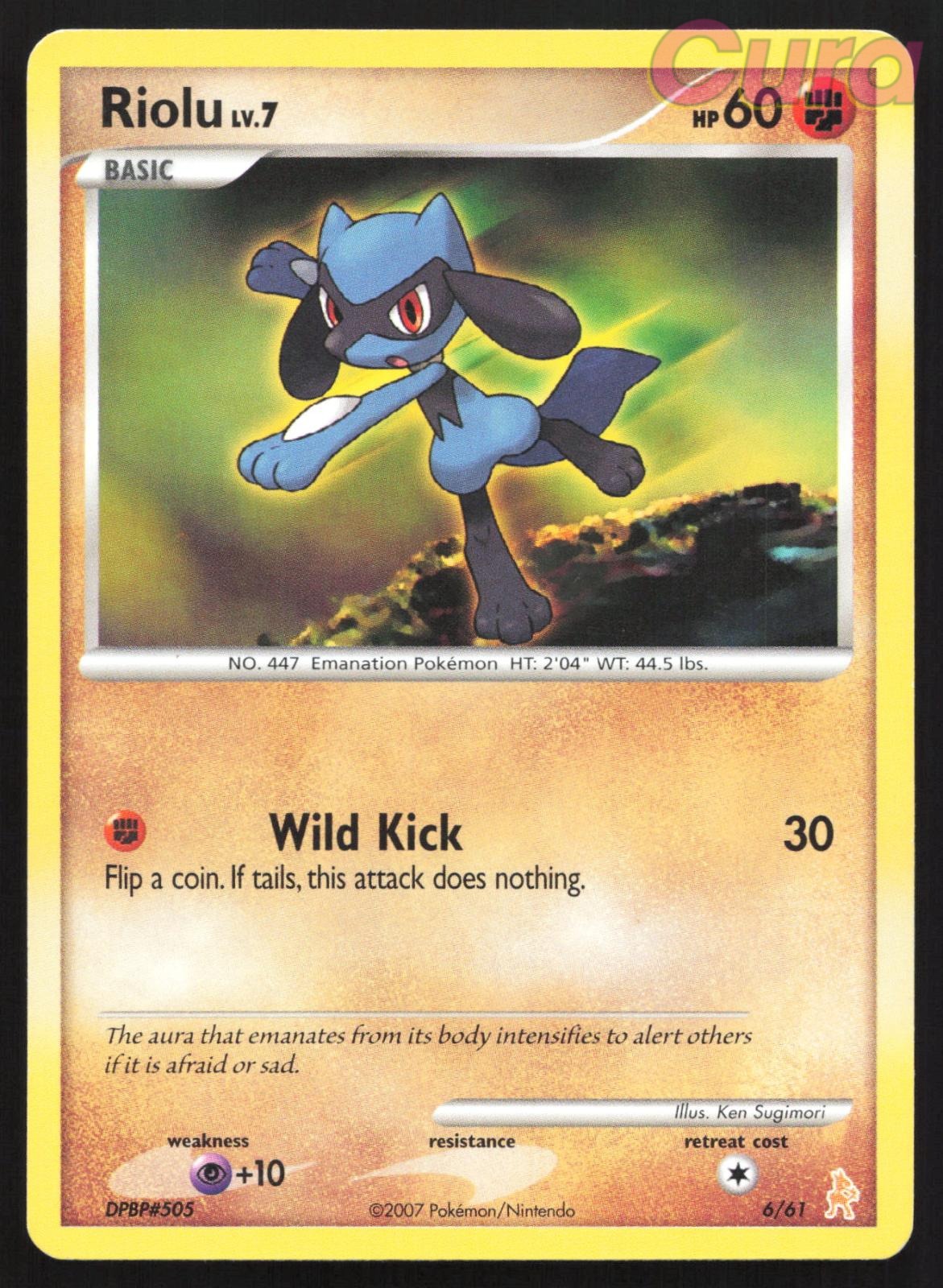6/12 Riolu - Common - DP Trainer Kit: Manaphy & Lucario LP