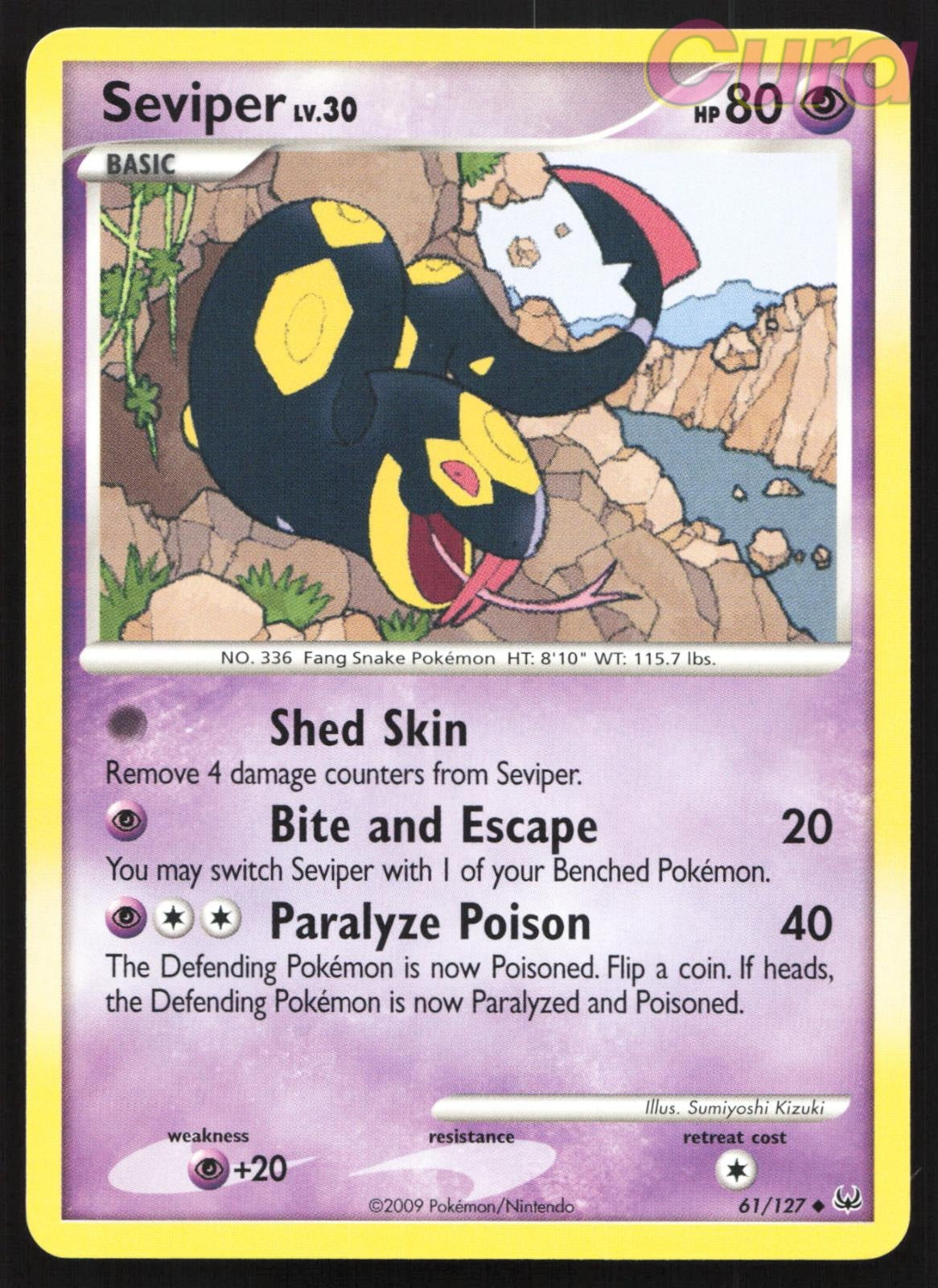 61/127 Seviper - Uncommon - Platinum NM