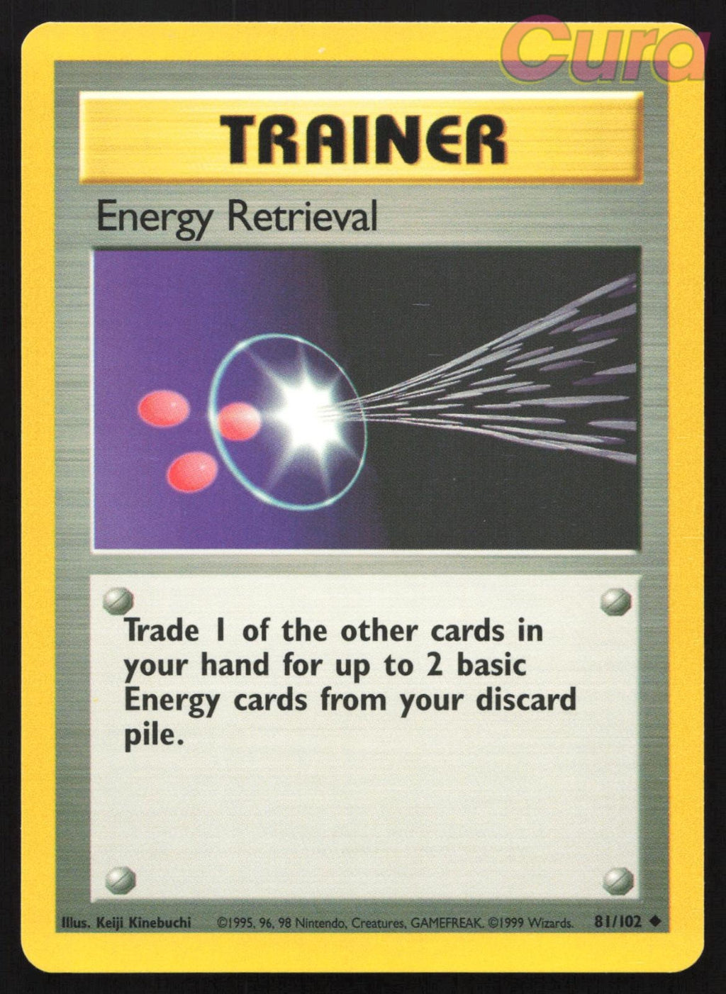 81/102 Energy Retrieval - Uncommon - Base Set Unlimited NM