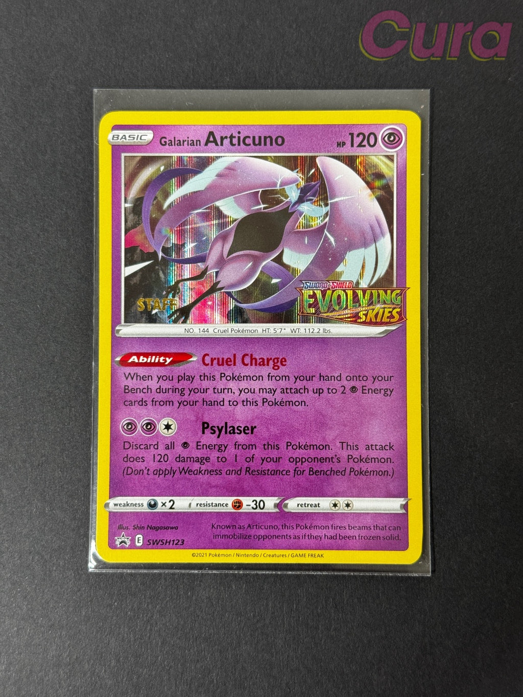 STAFF SWSH123 Galarian Articuno (Prerelease) Holo - Promo - SWSH NM