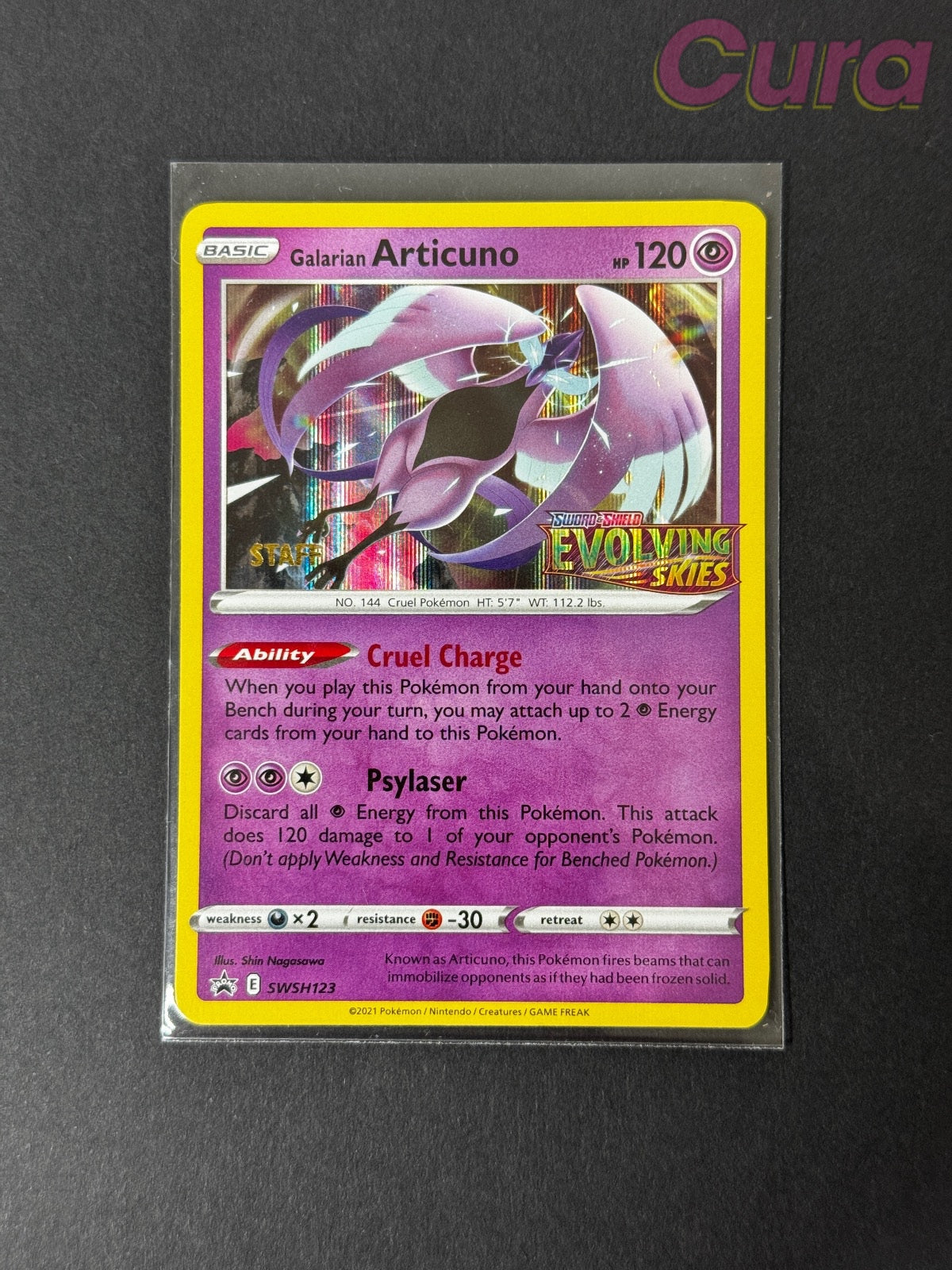 STAFF SWSH123 Galarian Articuno (Prerelease) Holo - Promo - SWSH NM