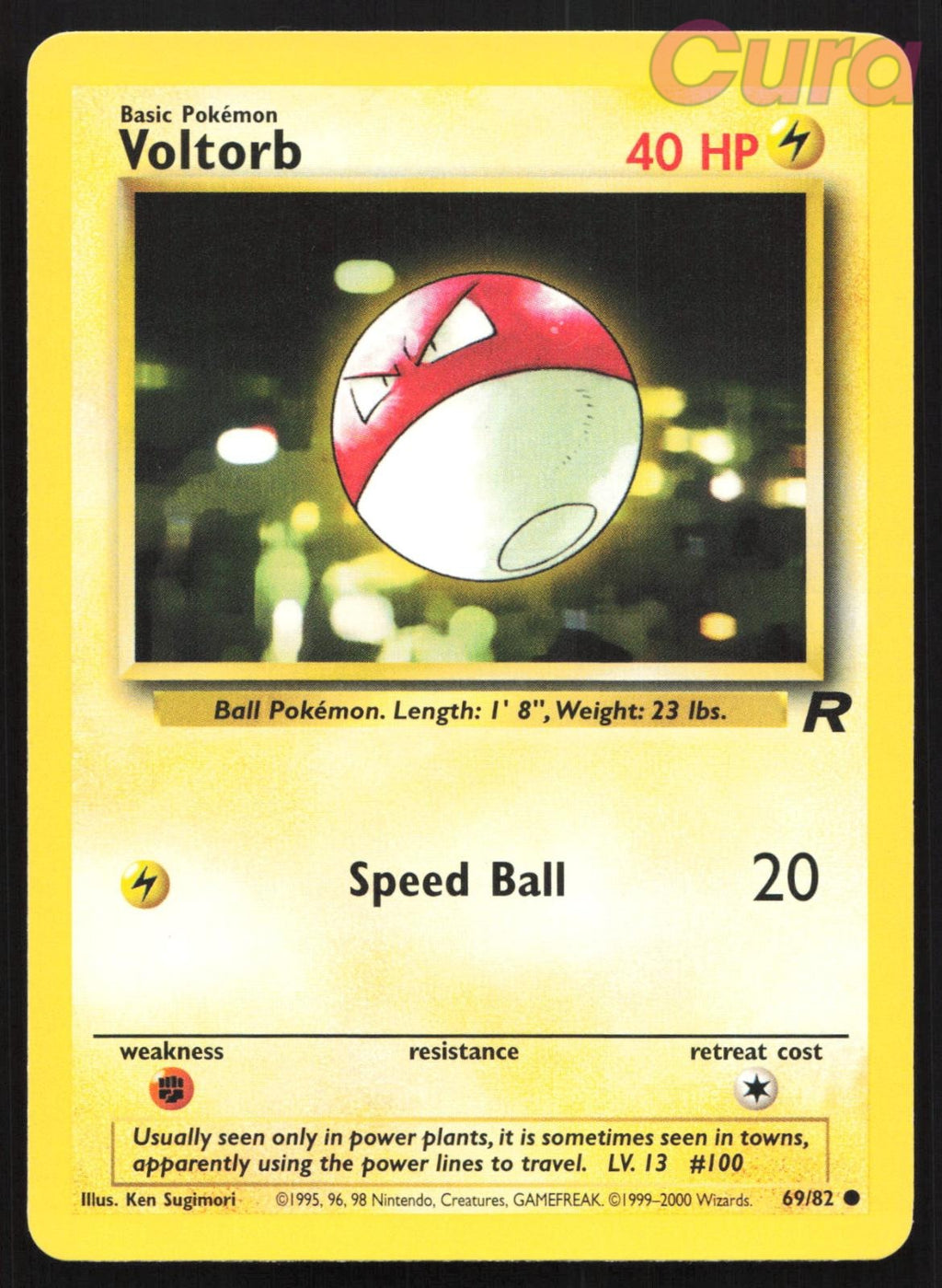 69/82 Voltorb Unlimited - Common - Team Rocket NM