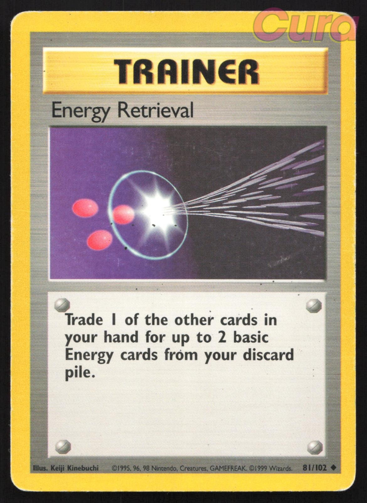 81/102 Energy Retrieval - Uncommon - Base Set Unlimited MP