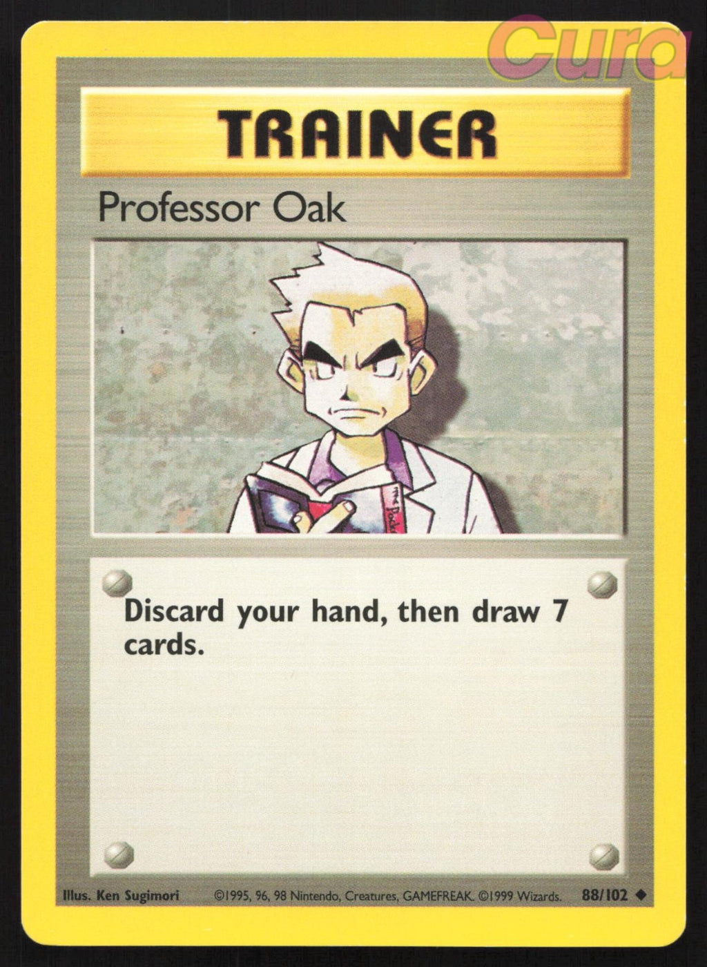 88/102 Professor Oak - Uncommon - Base Set Unlimited NM