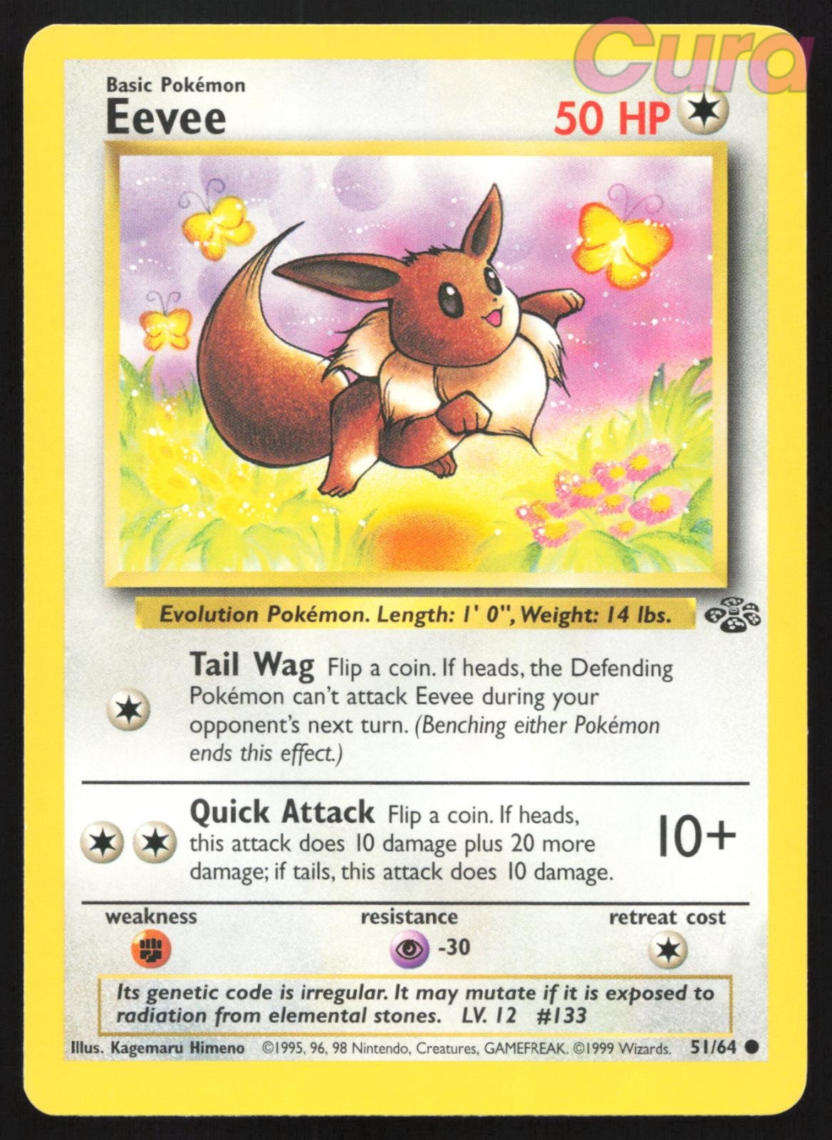 51/64 Eevee Unlimited - Common - Jungle NM