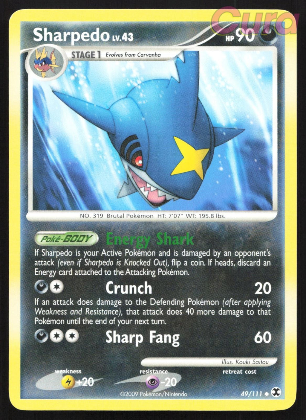 49/111 Sharpedo - Uncommon - Rising Rivals NM