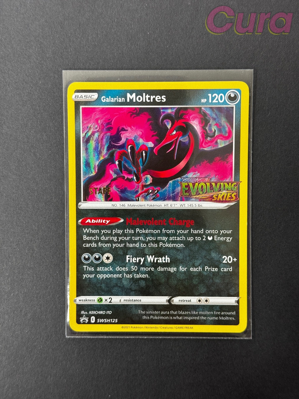 STAFF SWSH125 Galarian Moltres (Prerelease) Holo - Promo - SWSH NM