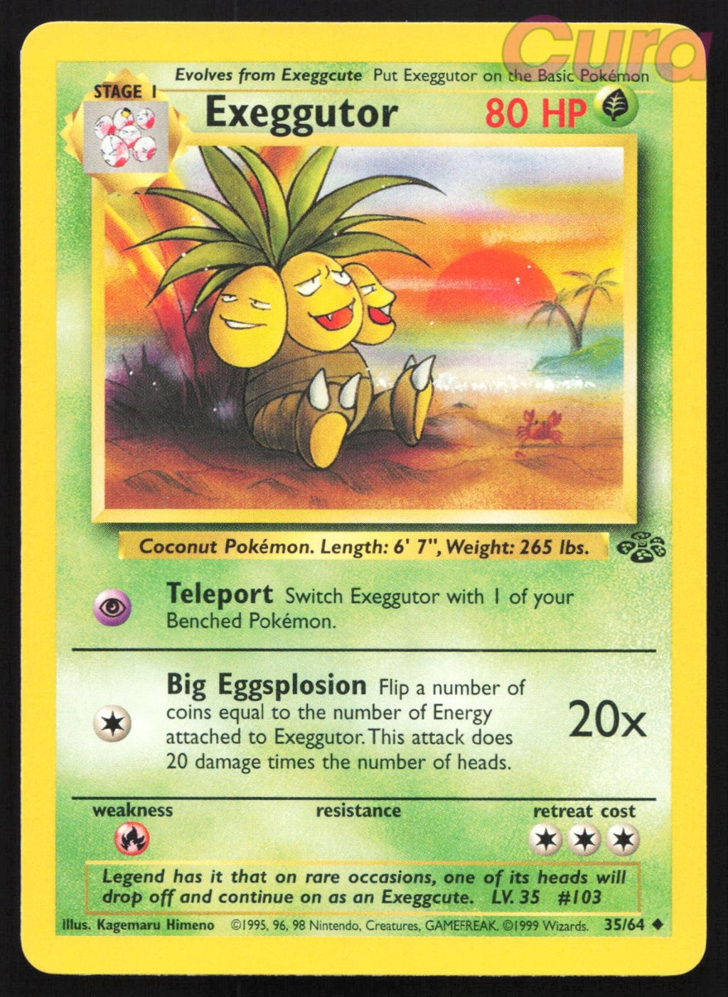35/64 Exeggutor Unlimited - Uncommon - Jungle LP
