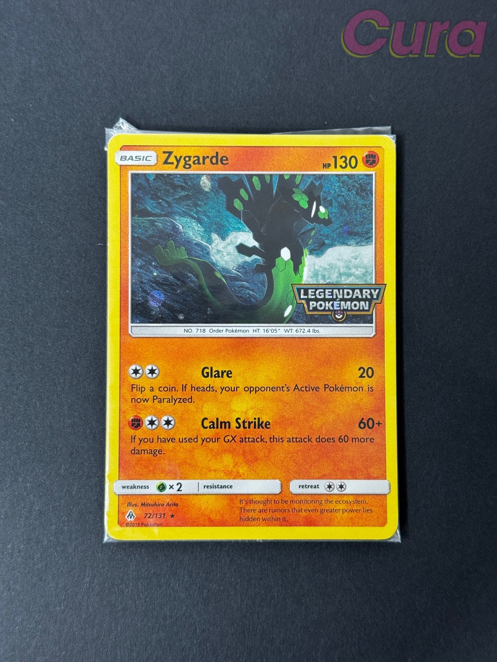 Stamped 72 Zygarde - Rare - Forbidden Light NM