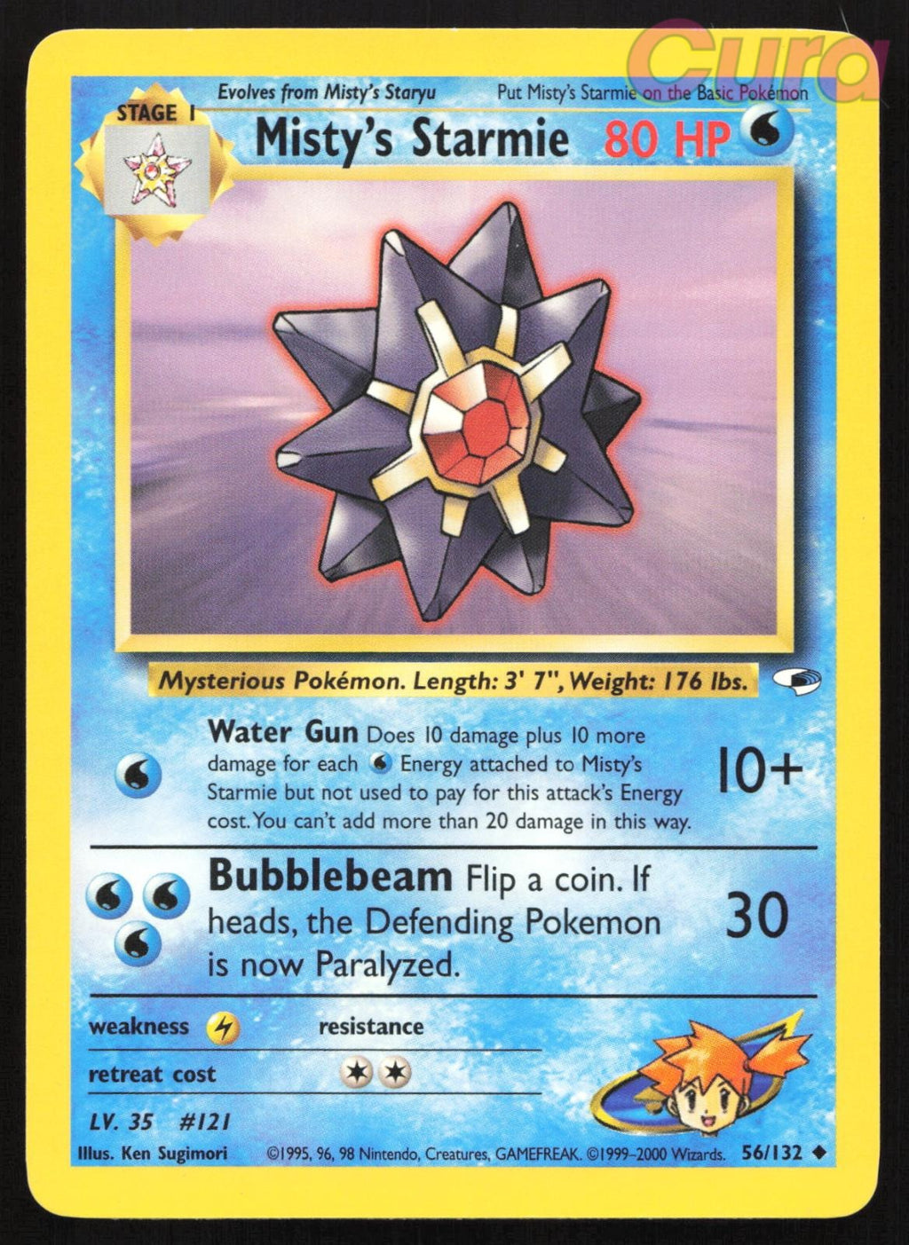 56/132 Misty's Starmie Unlimited - Uncommon - Gym Heroes LP