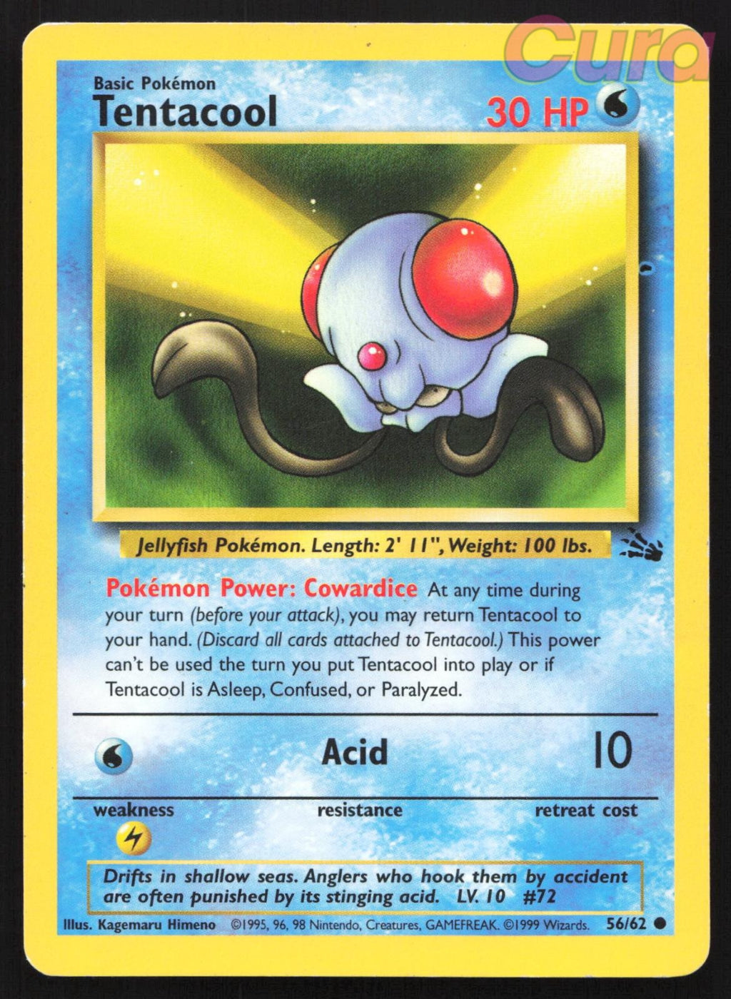 56/62 Tentacool Unlimited - Common - Fossil MP