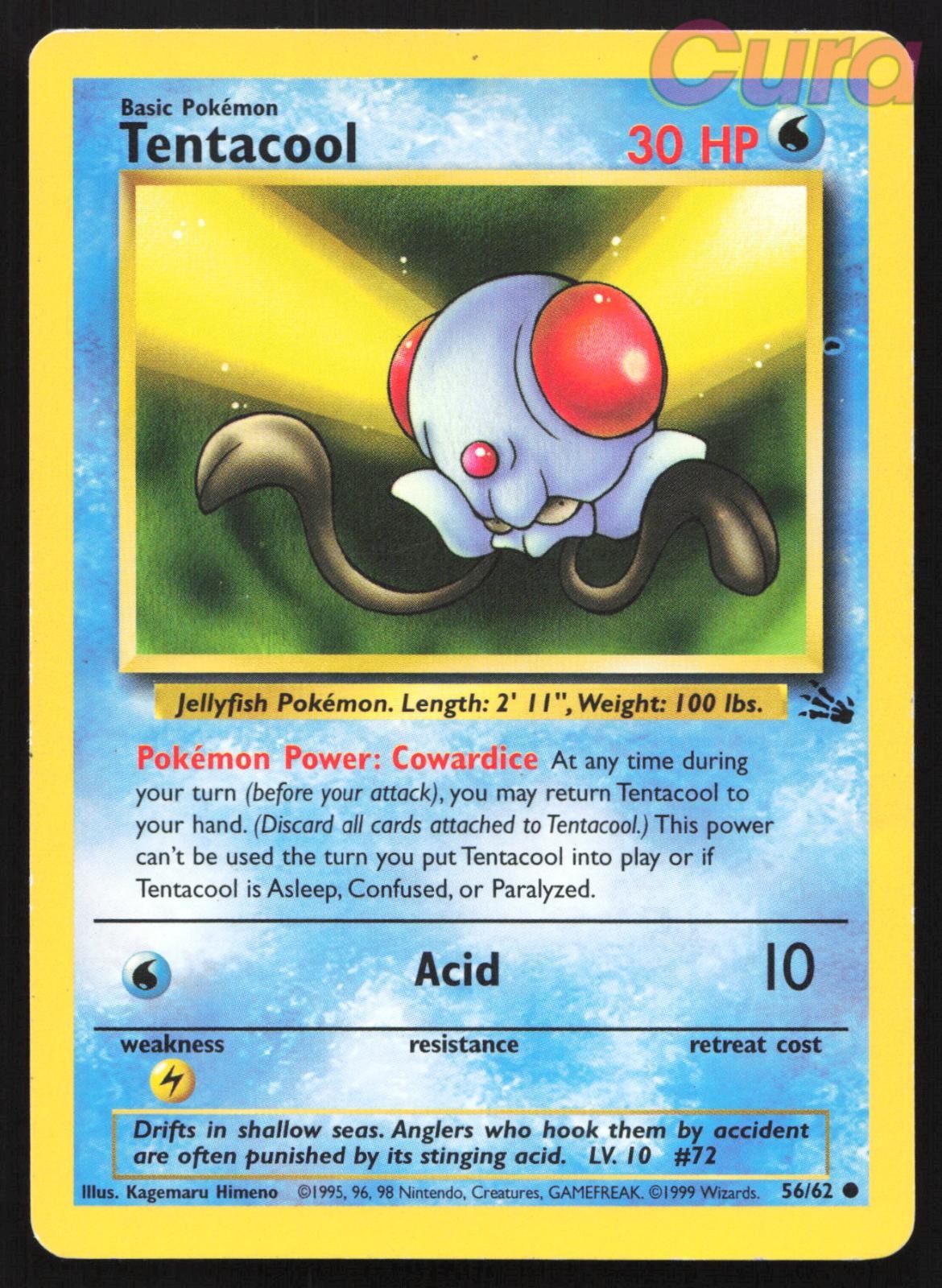 56/62 Tentacool Unlimited - Common - Fossil MP