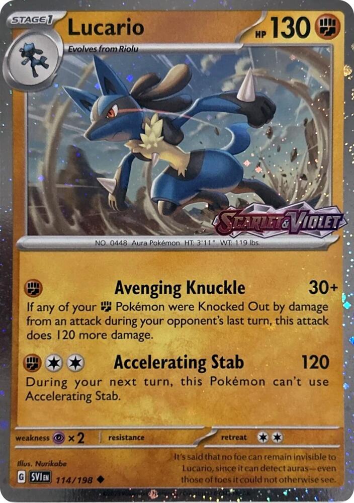 Lucario 114/198 - Scarlet & Violet Stamp Promo