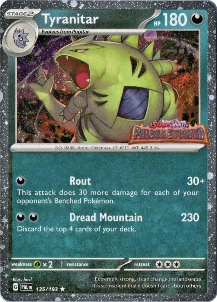Tyranitar 135/193 - Paldea Evolved Stamp Promo