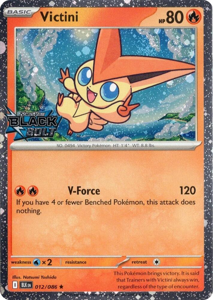 012/86 Victini - Rare - Black Bolt