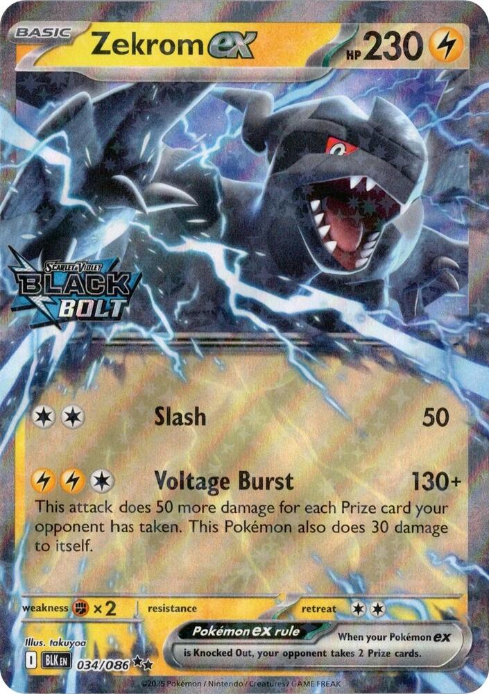 034/86 Zekrom ex - Double Rare - Black Bolt