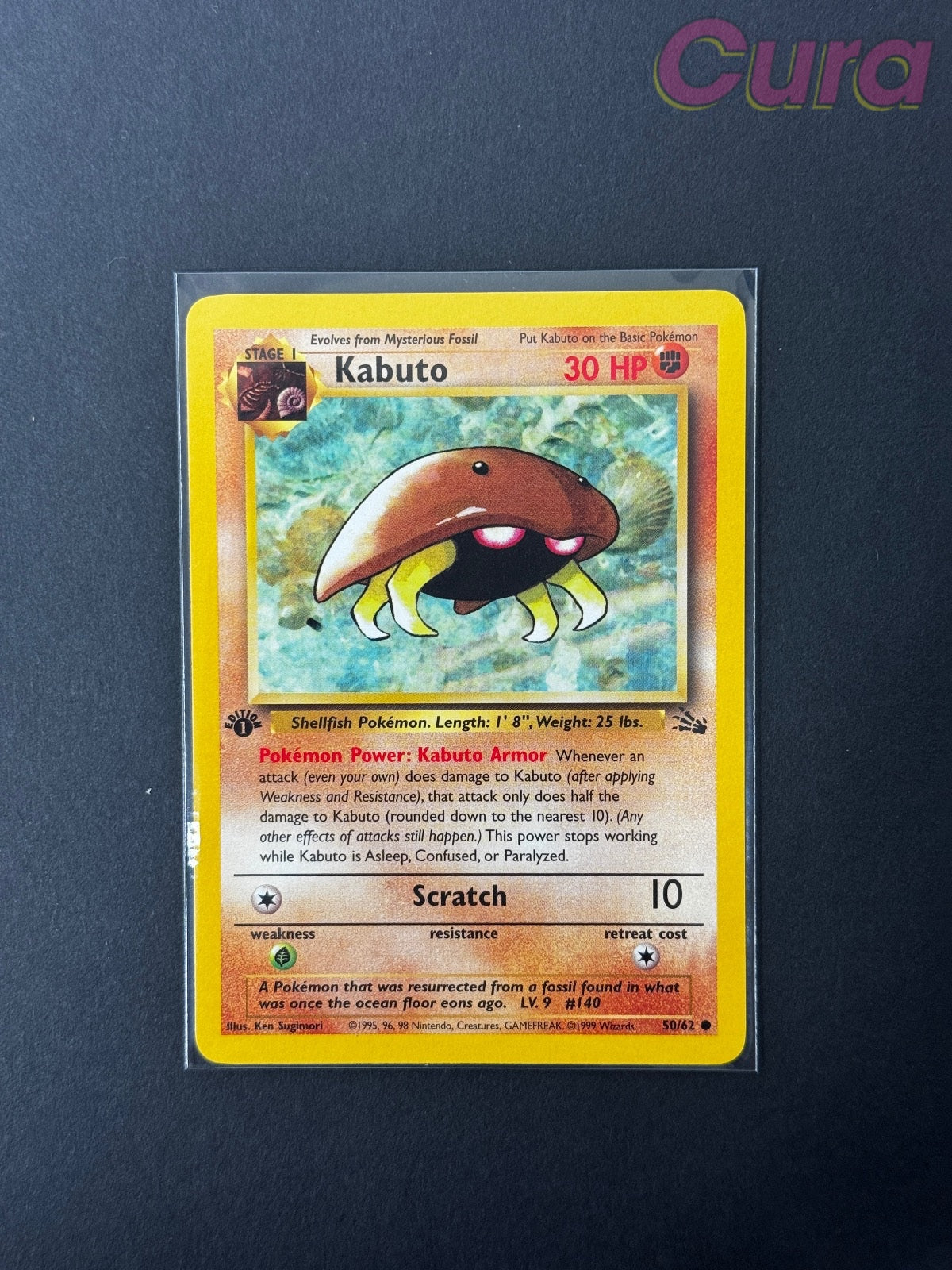 50 Kabuto 1st Edition - Common - Fossil NM
