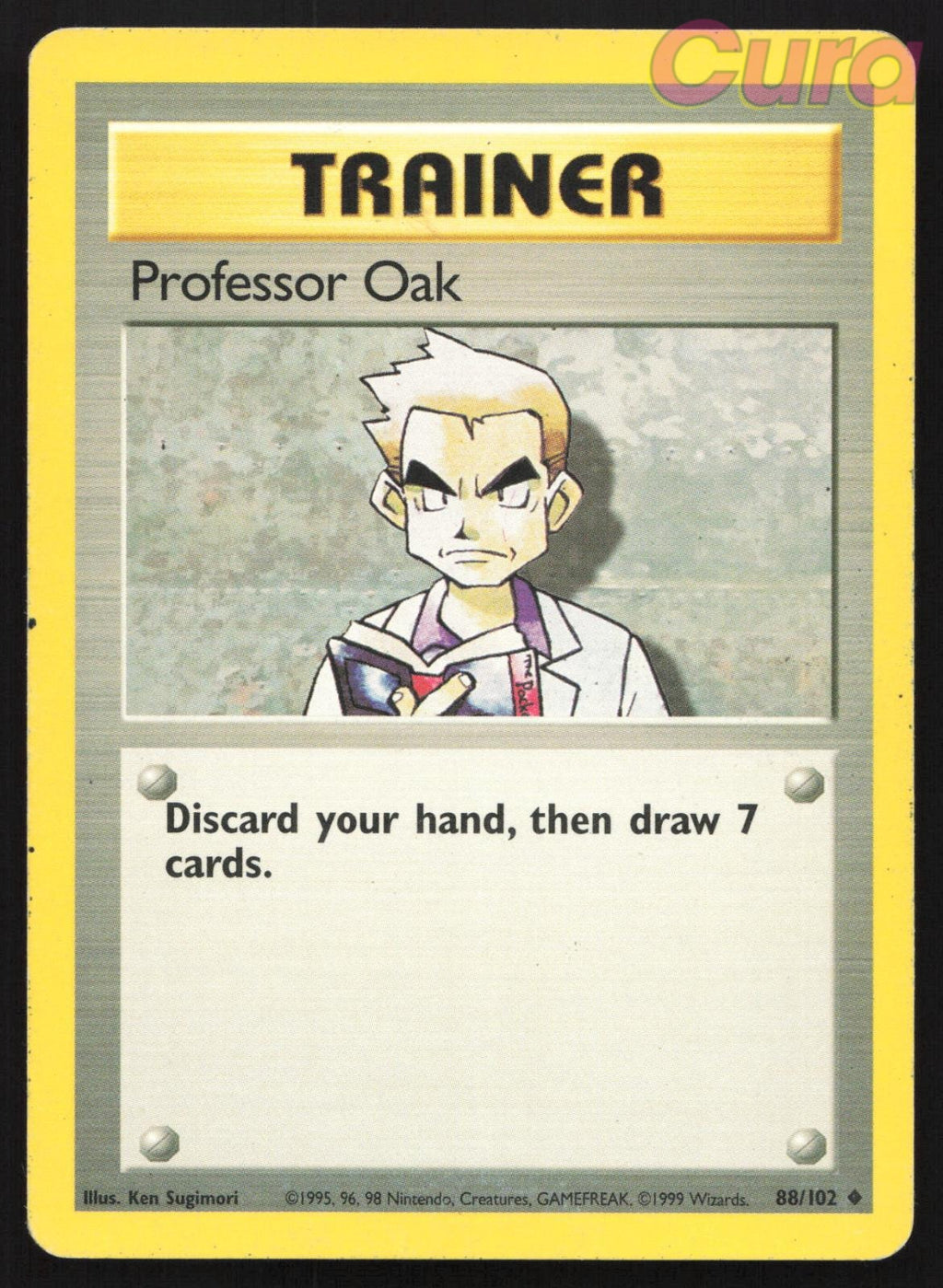 88/102 Professor Oak - Uncommon - Base Set Unlimited MP