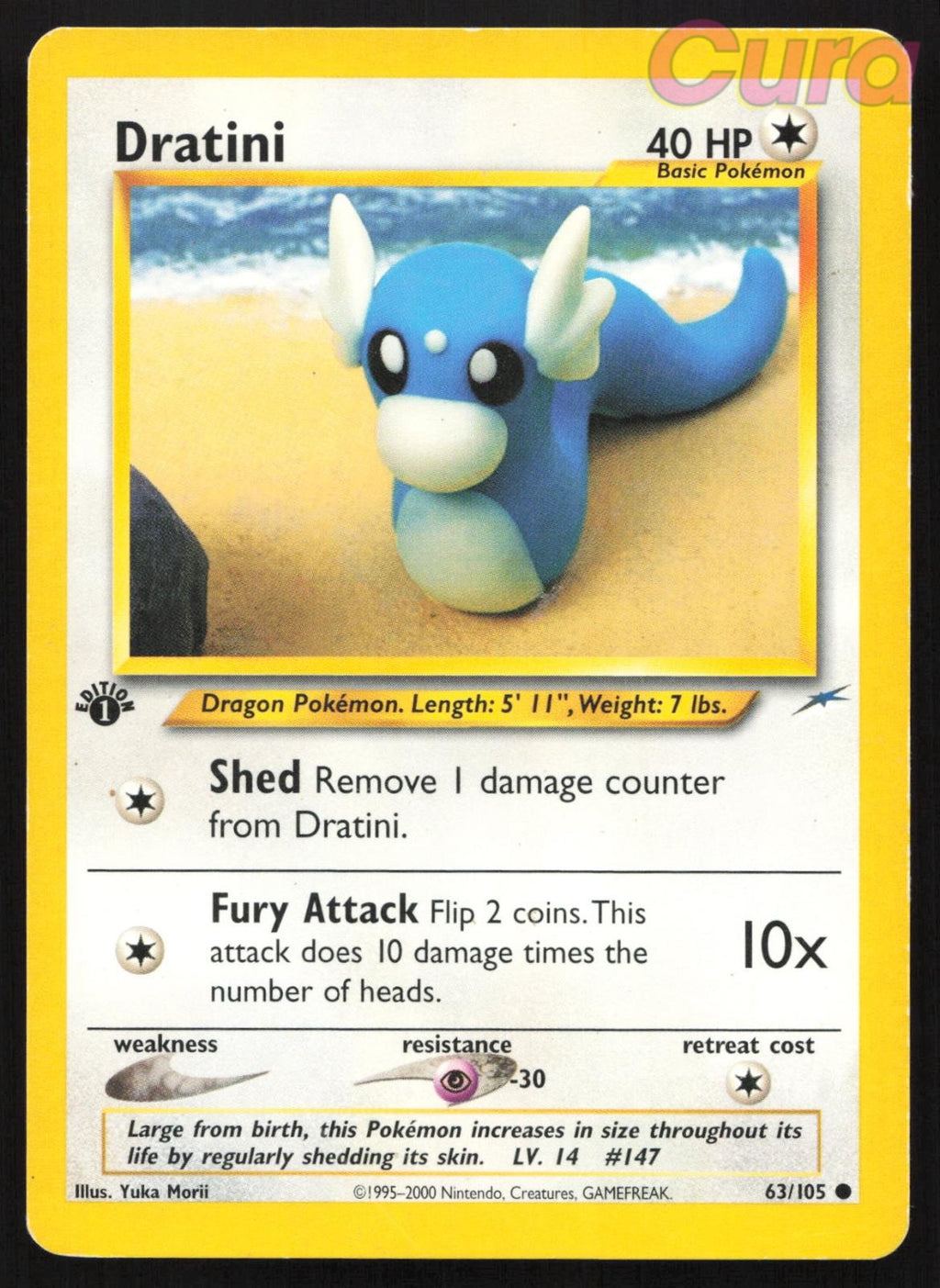 63/105 Dratini 1st Edition - Common - Neo Destiny MP