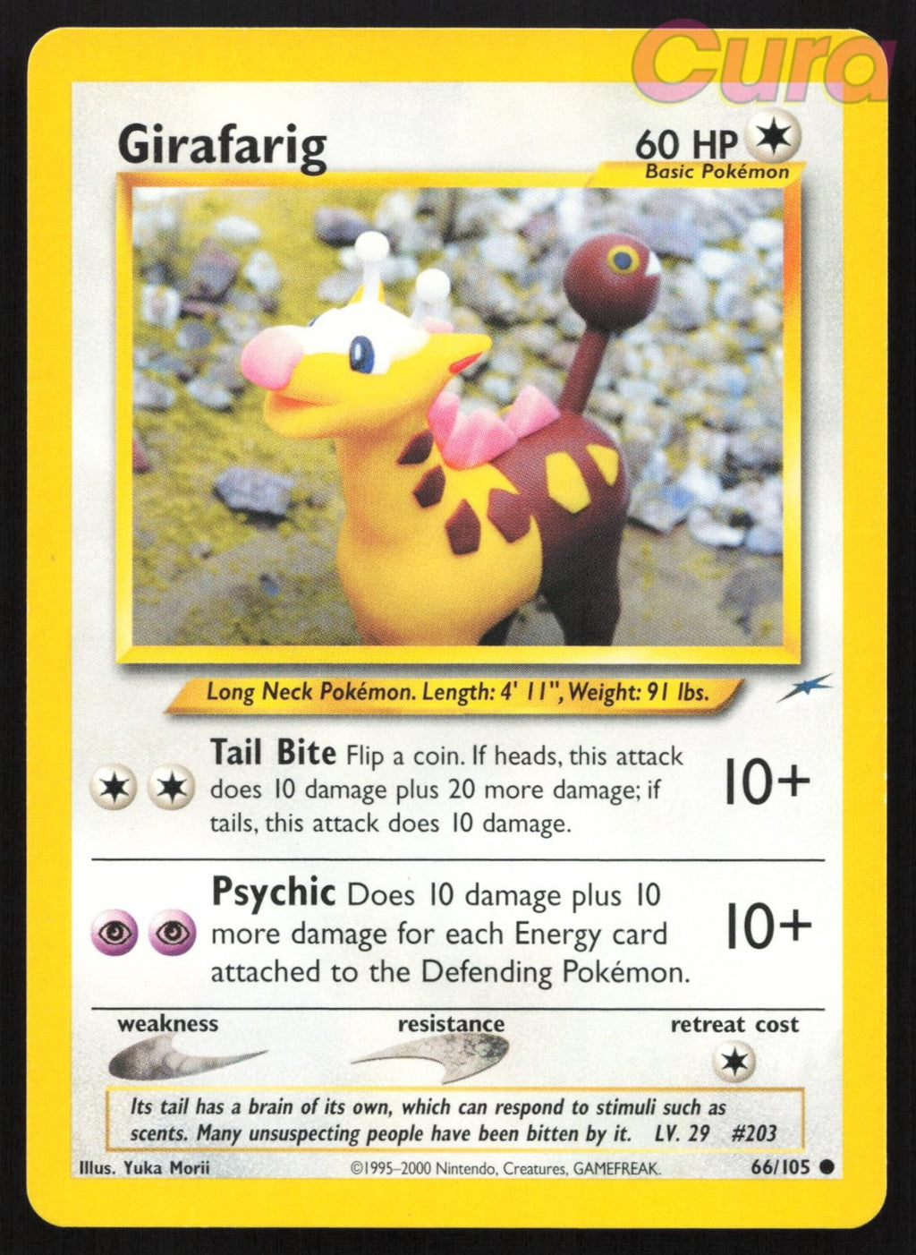 66/105 Girafarig Unlimited - Common - Neo Destiny LP