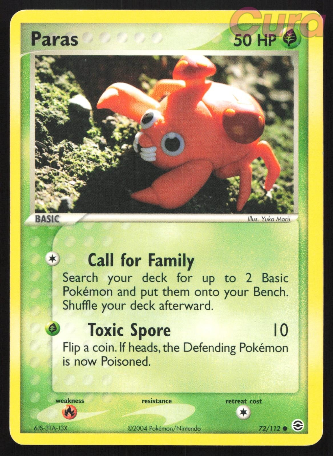 72/112 Paras - Common - FireRed & LeafGreen NM