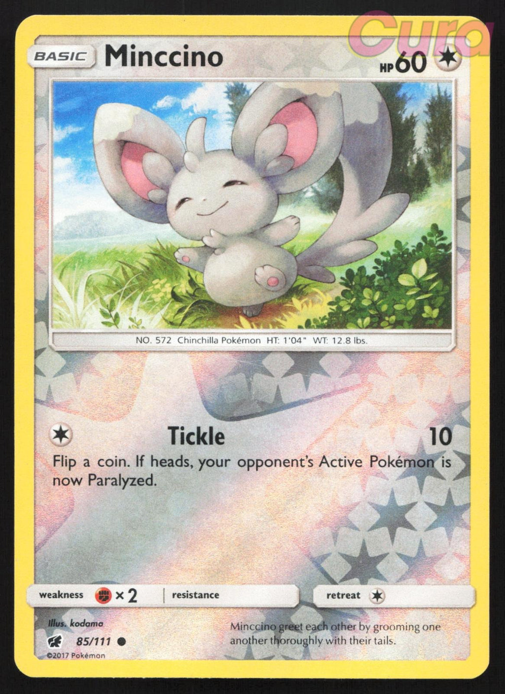 85/111 Minccino Reverse Holo - Common - Crimson Invasion MP