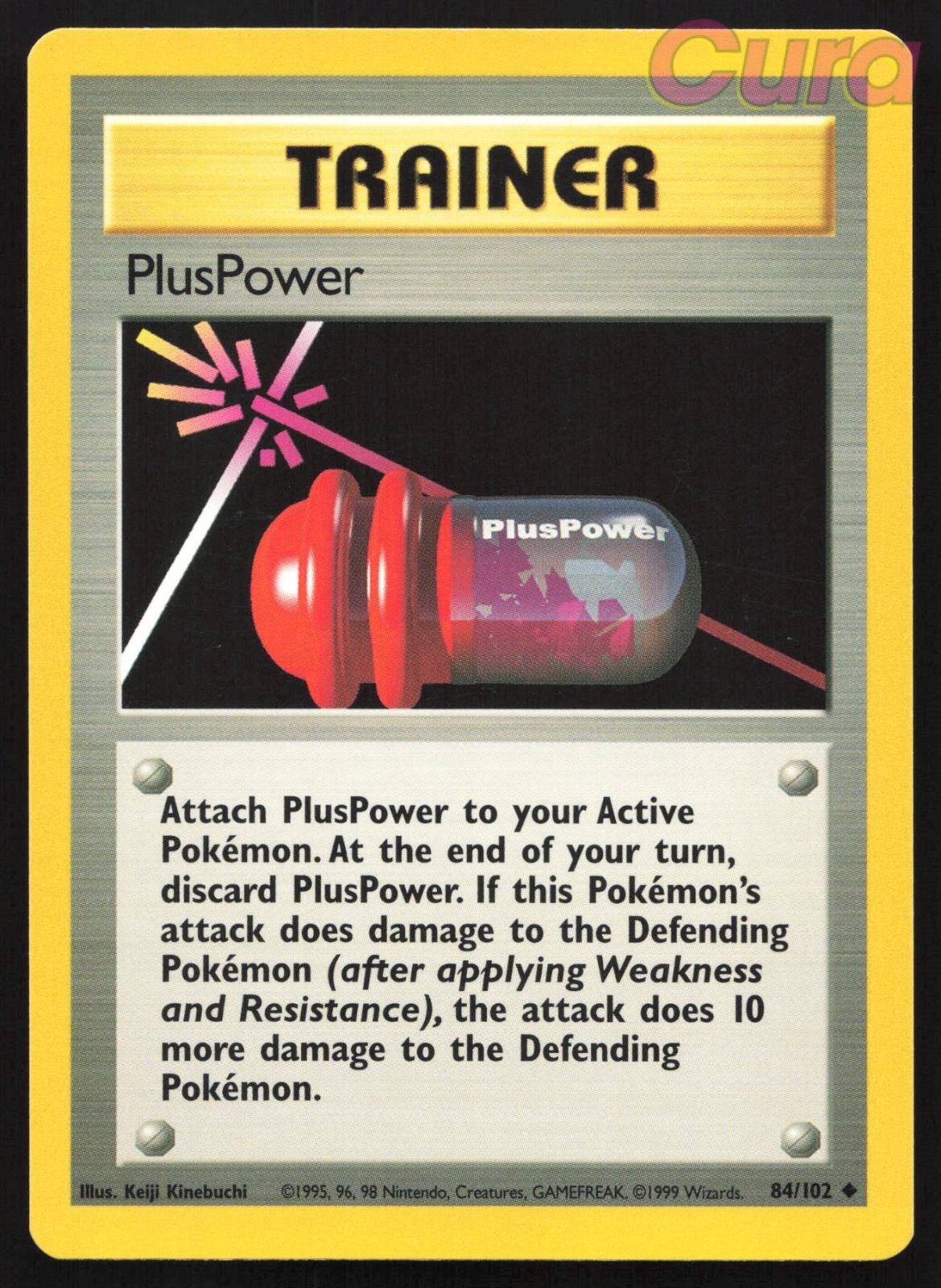 84/102 PlusPower - Uncommon - Base Set Unlimited NM