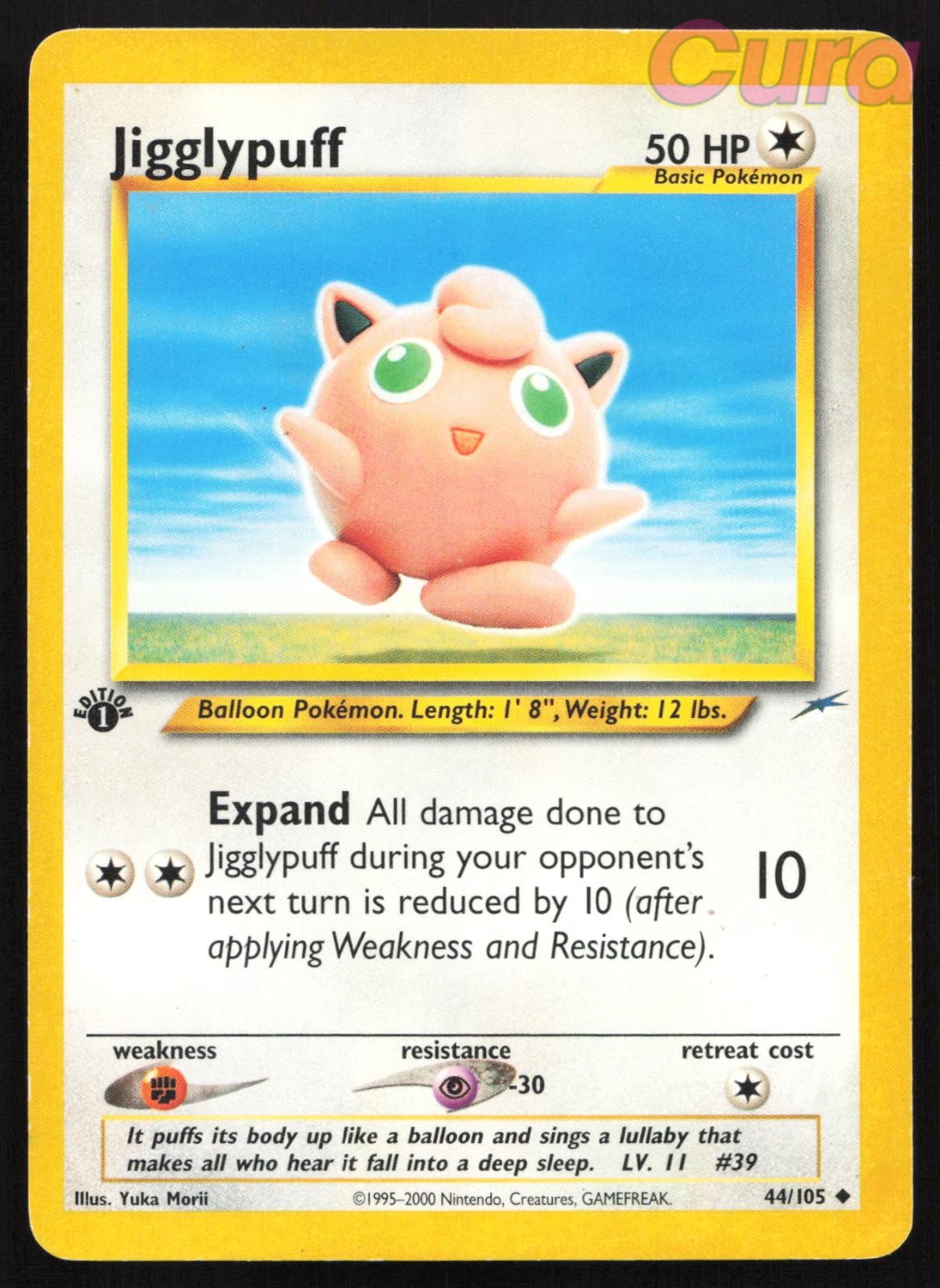 44/105 Jigglypuff 1st Edition - Uncommon - Neo Destiny DMG