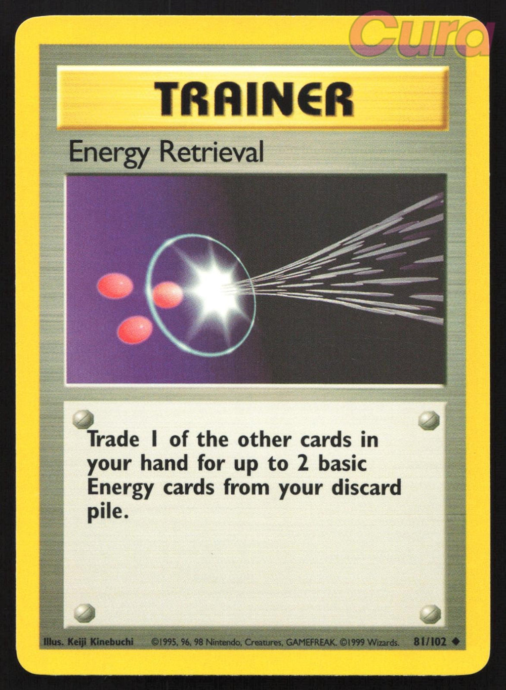 81/102 Energy Retrieval - Uncommon - Base Set Unlimited NM