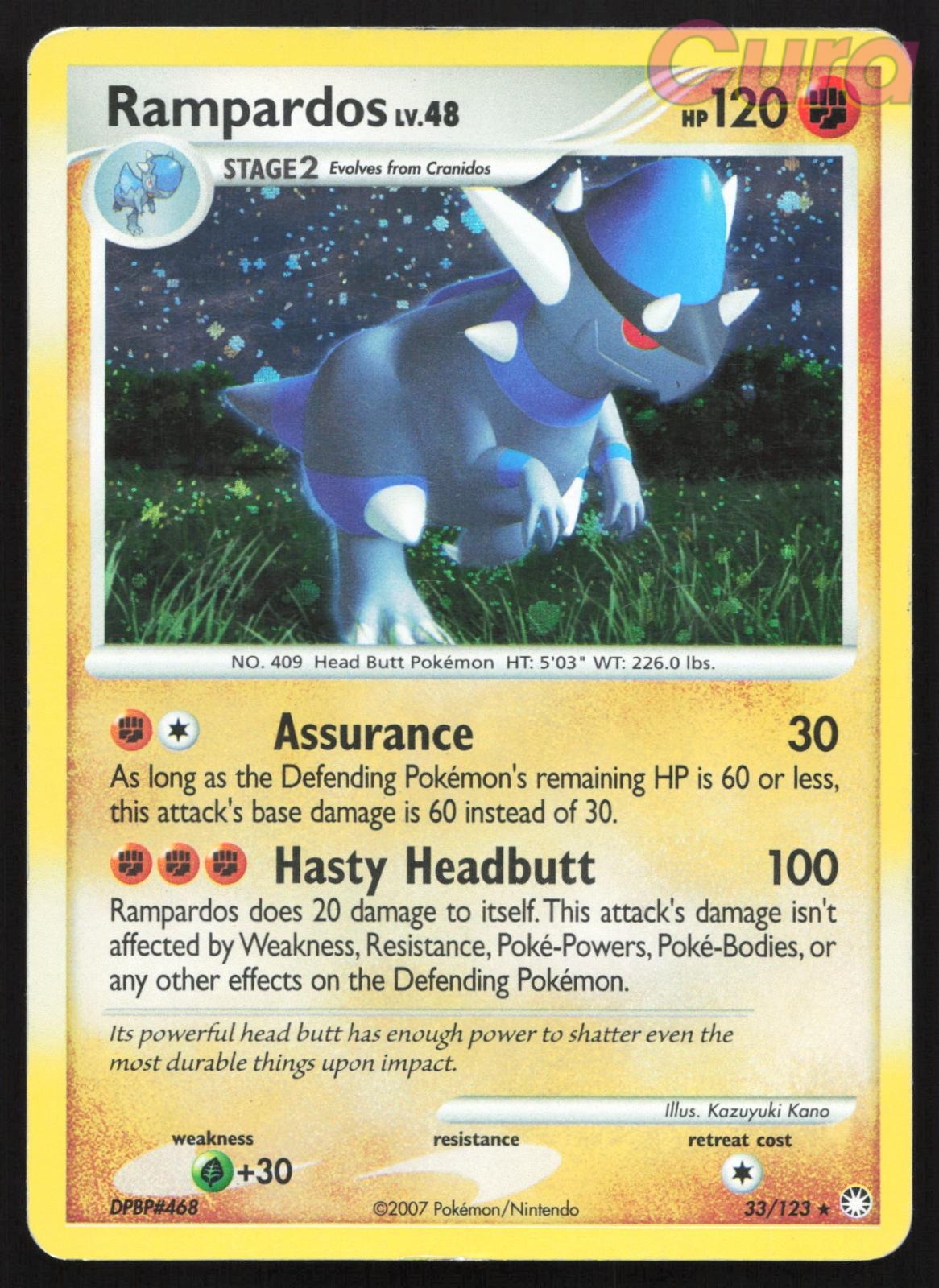 33/123 Rampardos (Cosmos Holo) - Holo Rare - Deck Exclusives MP