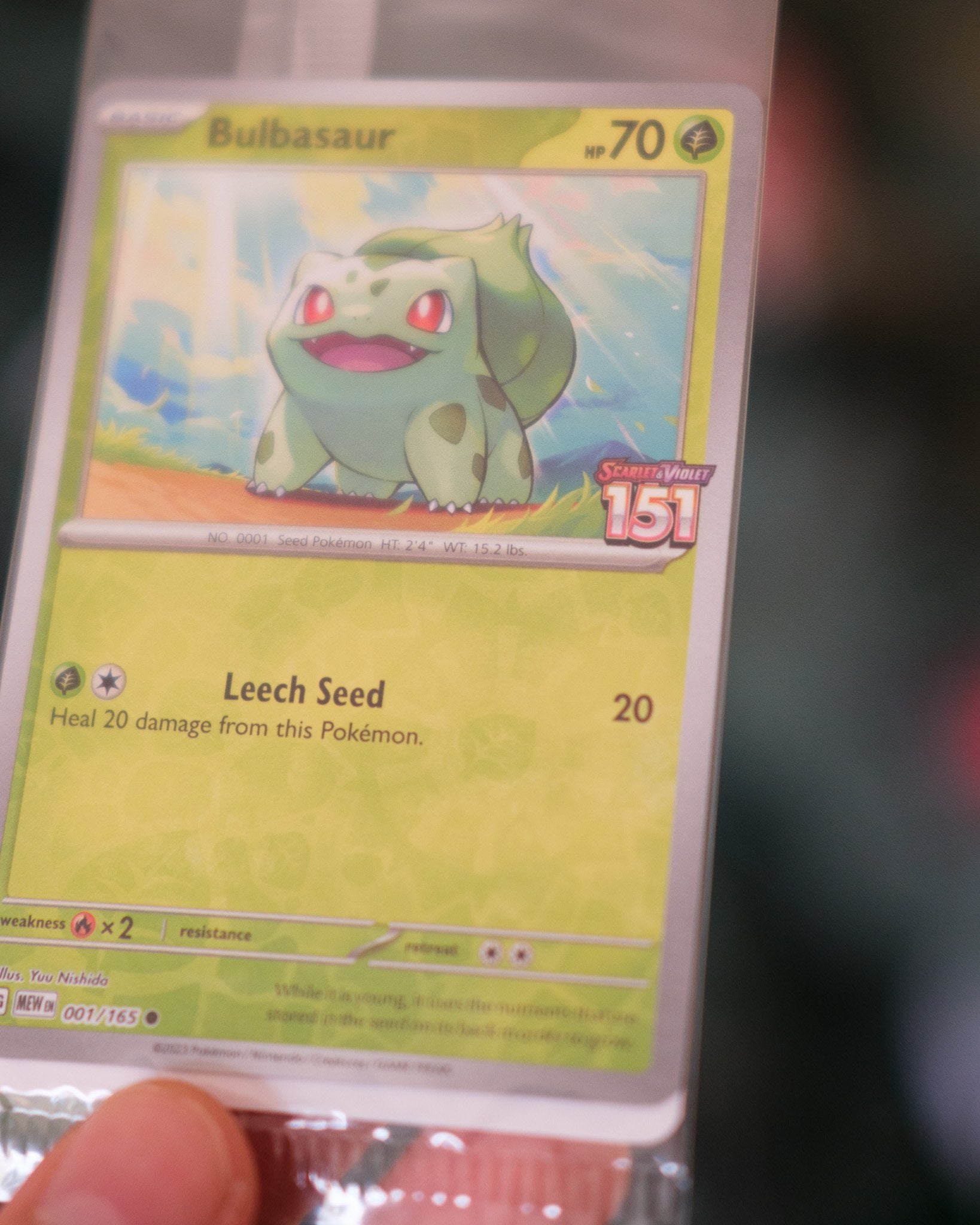 Bulbasaur 001/165 - Pokemon 151 BEST BUY Stamp US - Sealed Promo - Pokemon