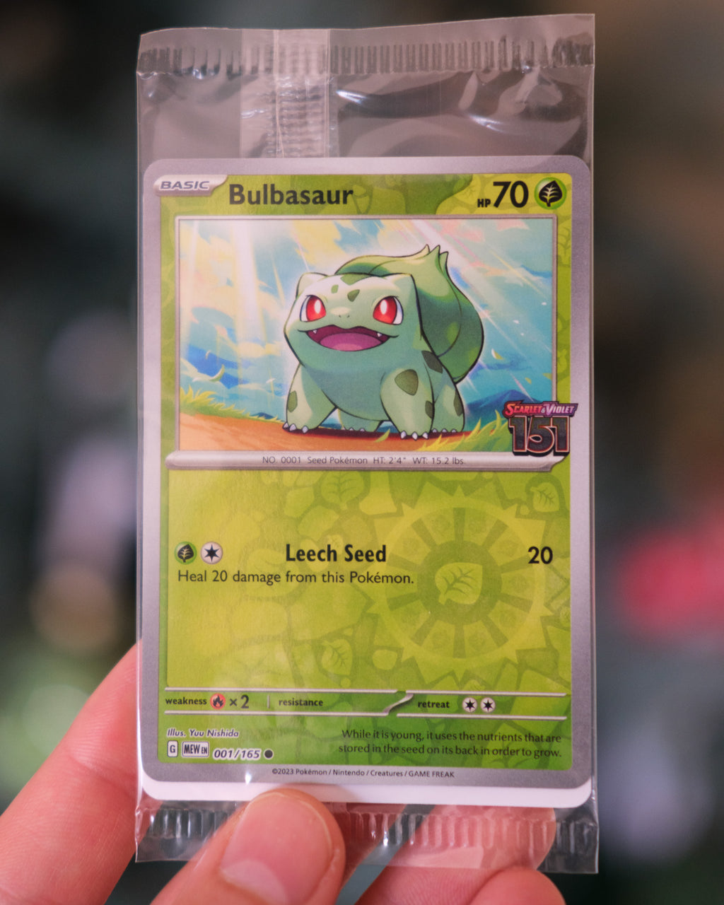 Bulbasaur 001/165 - Pokemon 151 BEST BUY Stamp US - Sealed Promo - Pokemon