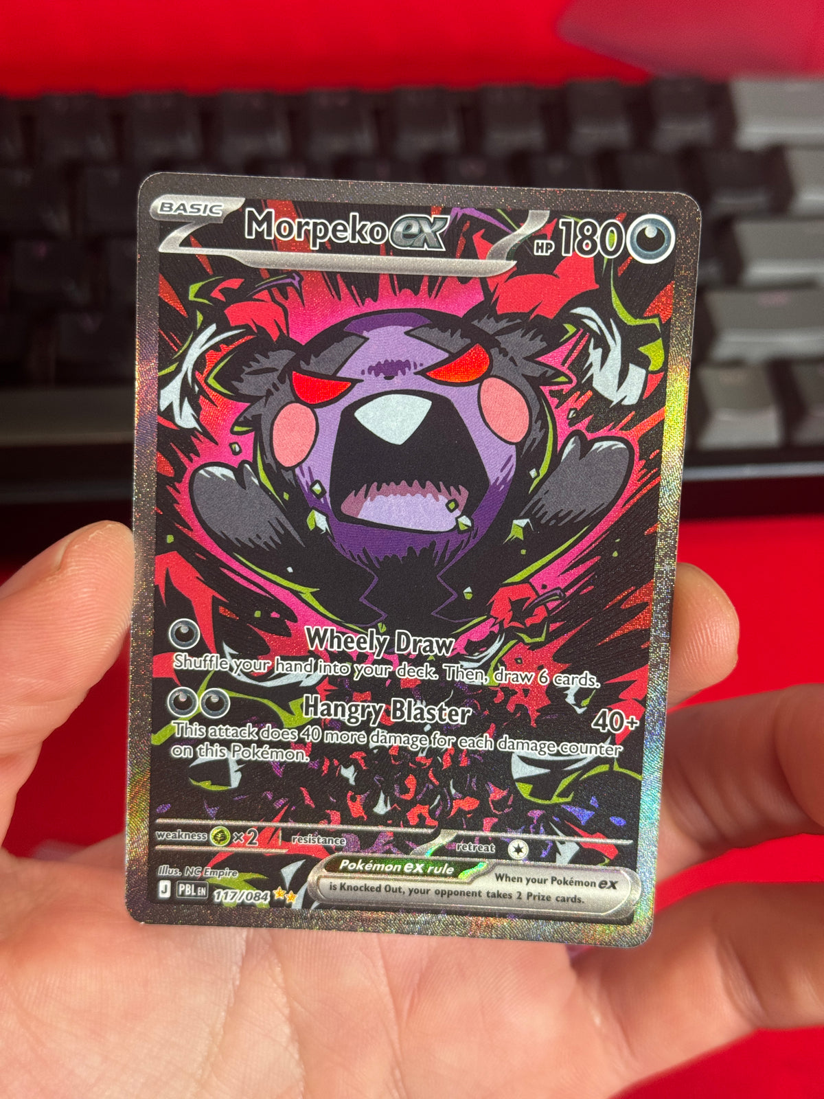 Small Knick Bottom 117/84 Morpeko ex - Special Illustration Rare - Pitch Black