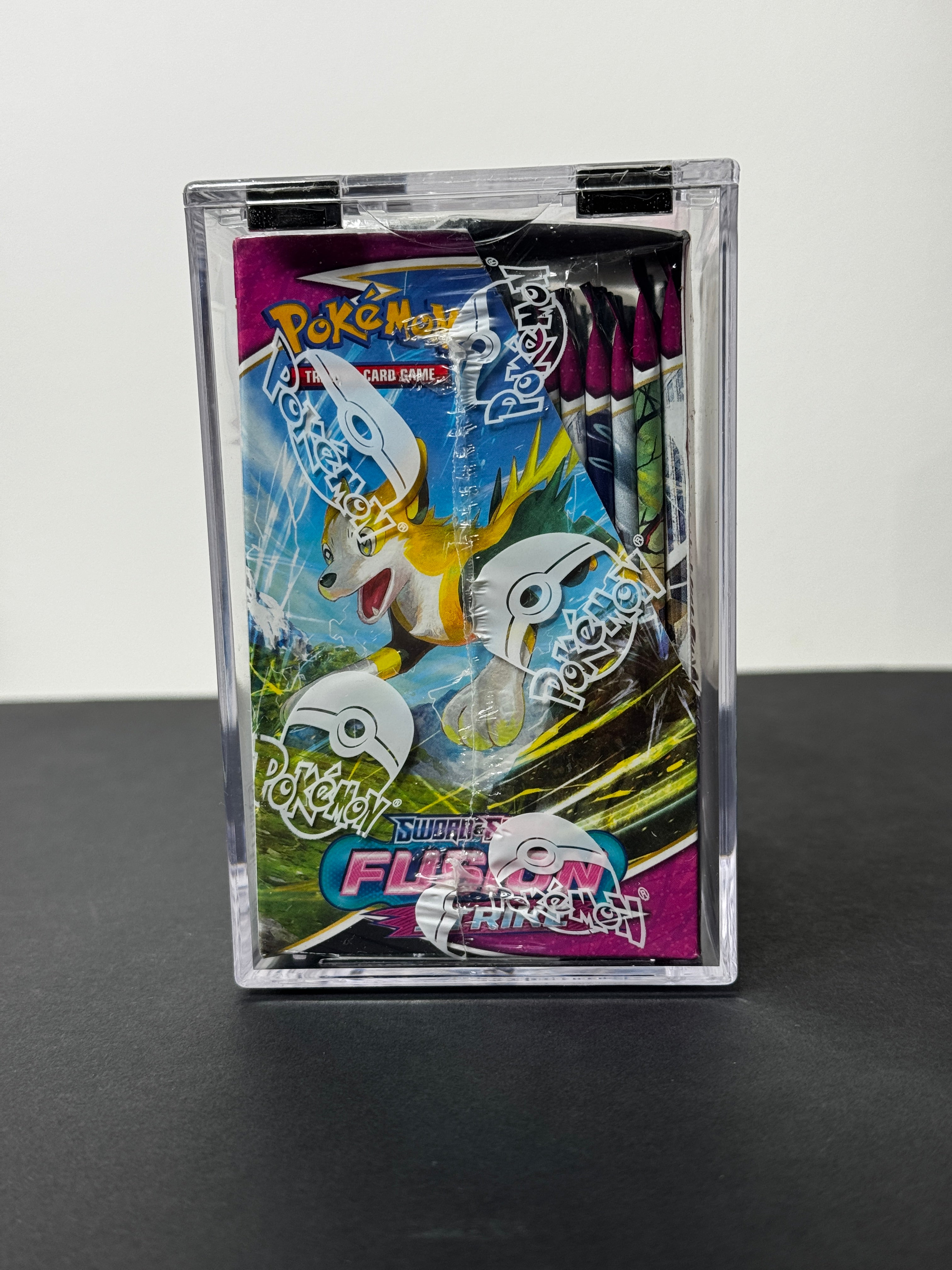 Sword & Shield Fusion Strike Sealed Booster Box + Acryllic Protection
