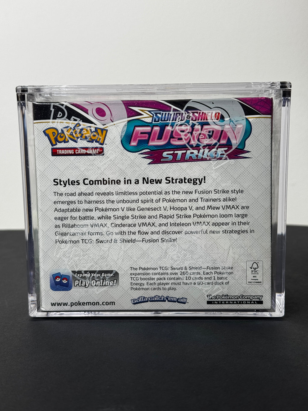 Sword & Shield Fusion Strike Sealed Booster Box + Acryllic Protection