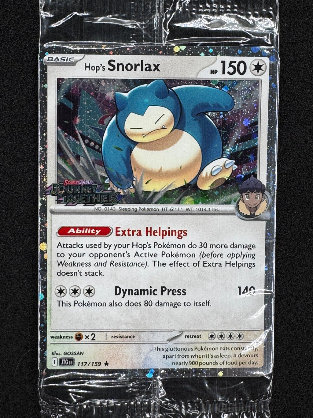 Hop's Snorlax 117/159 - Journey Together Stamp Promo - Sealed (Asia Exclusive)