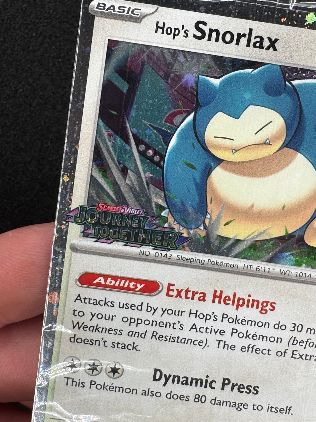 Hop's Snorlax 117/159 - Journey Together Stamp Promo - Sealed (Asia Exclusive)