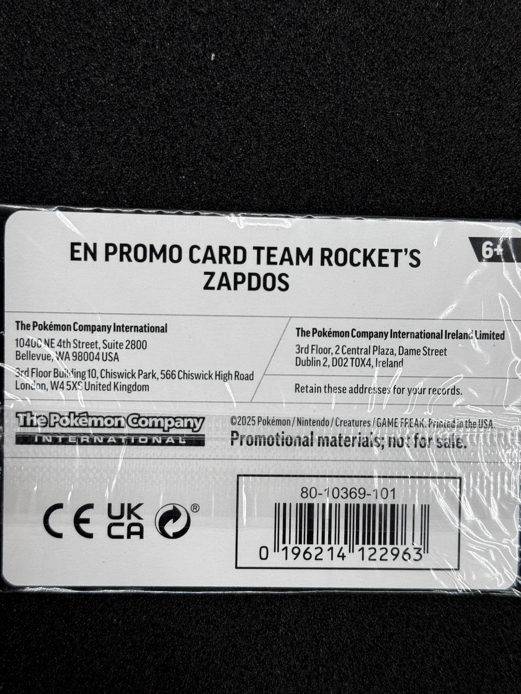 Zapdos 070/182 - Destined Rivals Stamp Promo - Sealed (Asia Exclusive)